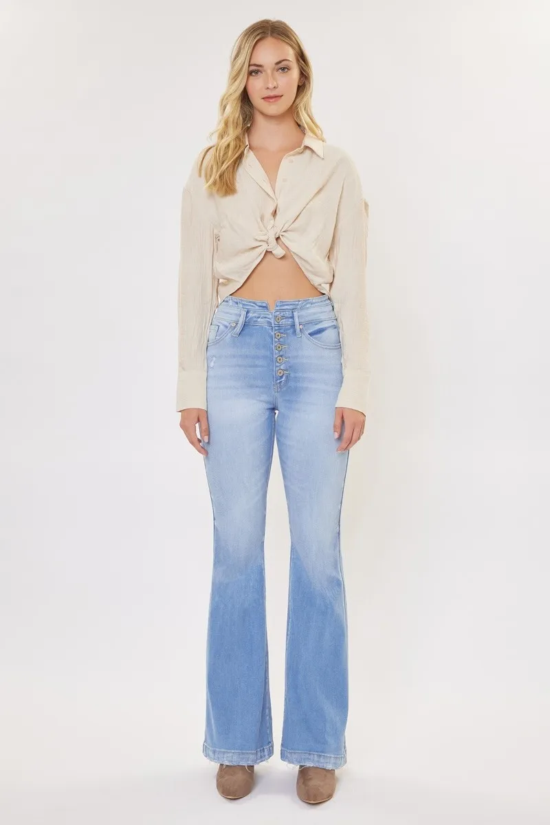 Curvy High Rise Flare Jeans