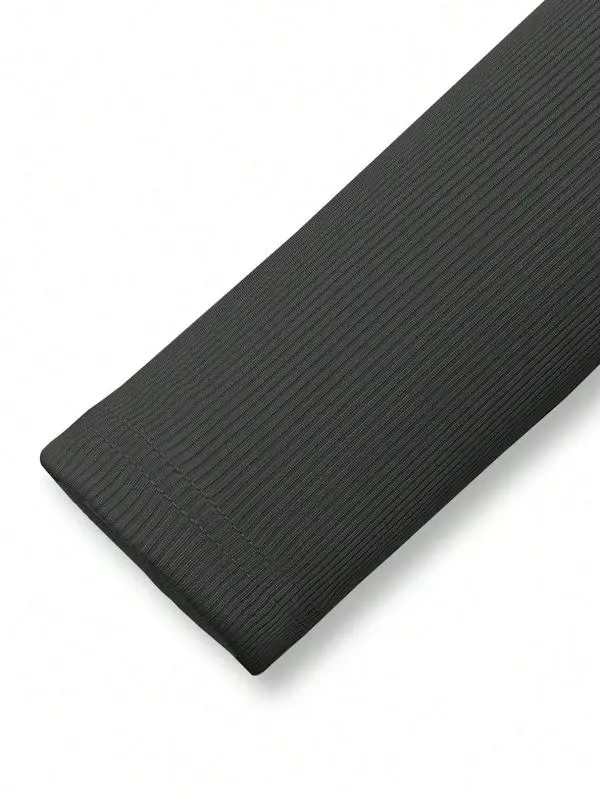 Knit Solid Color Long Sleeve V Neck Slim