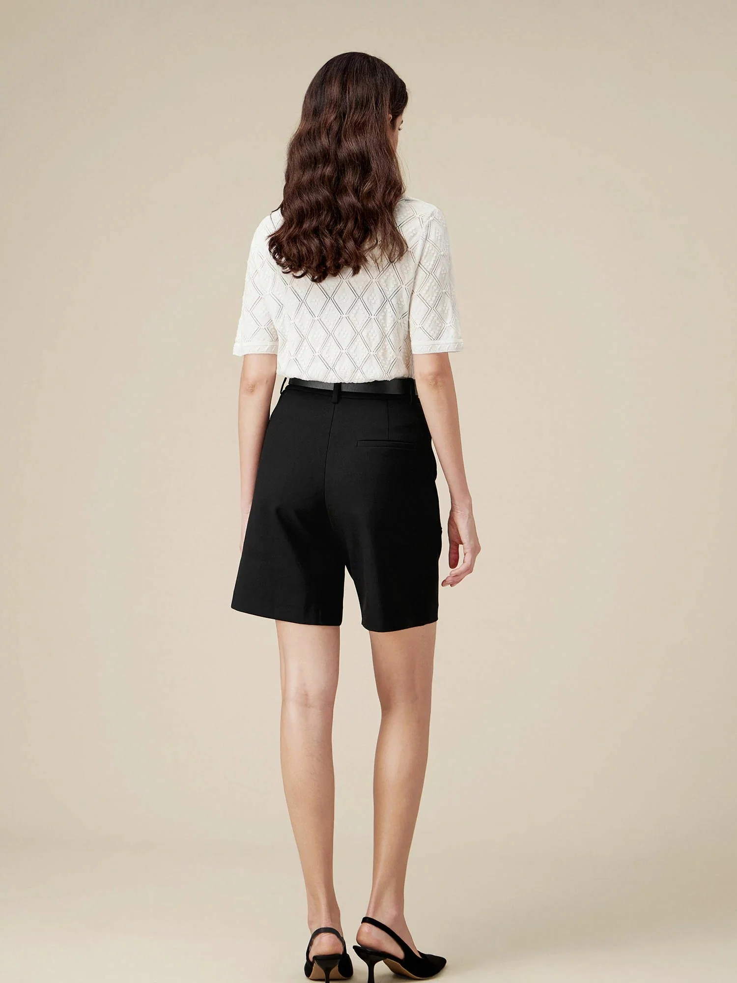 100% Lyocell Plaid Texture Top