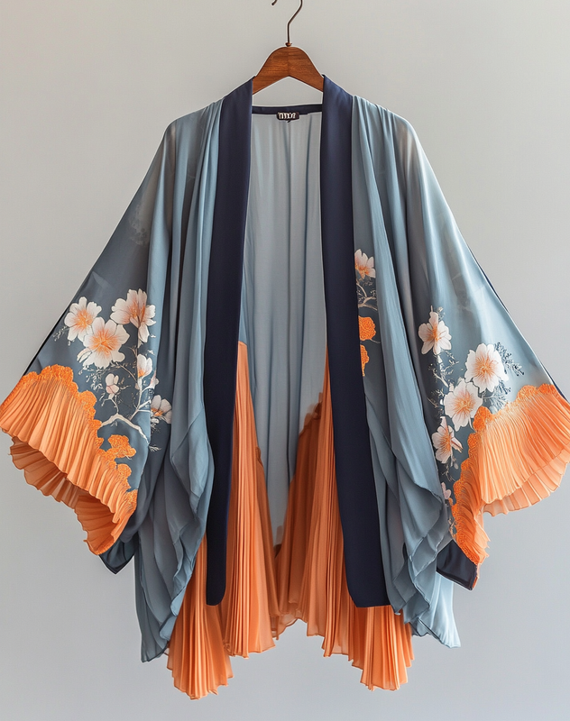 Summer cardigan with gradient stitching and embroidery 6bb2