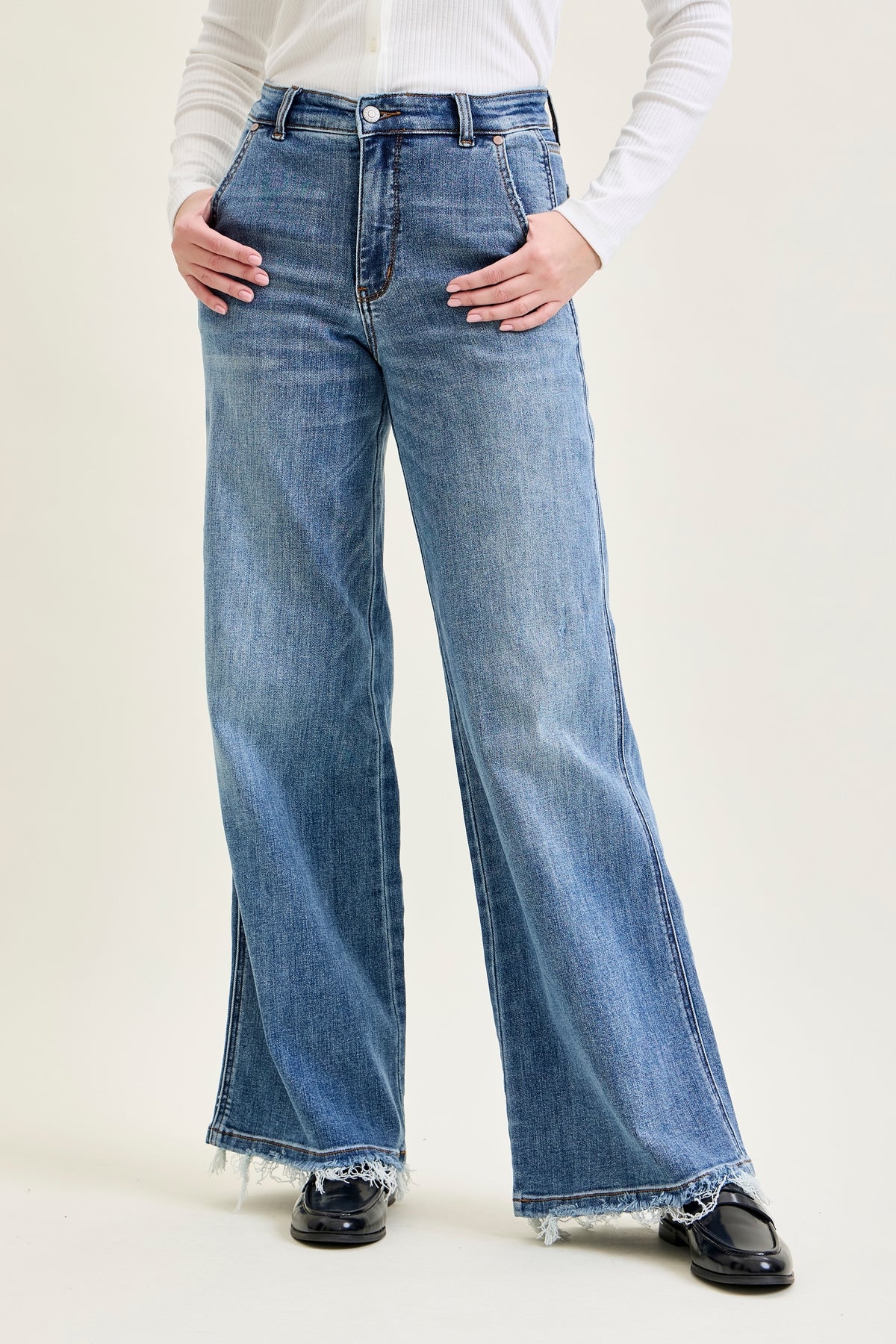 Sage High Rise Retro Wide Leg