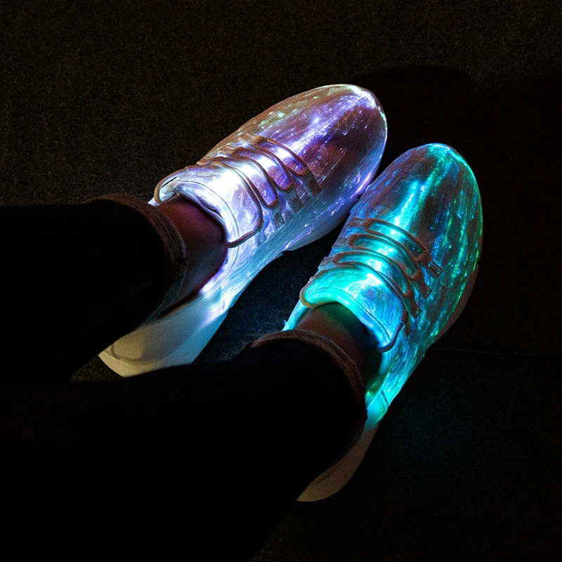 Summer Led Fiber Optic Shoes For Girls Boys