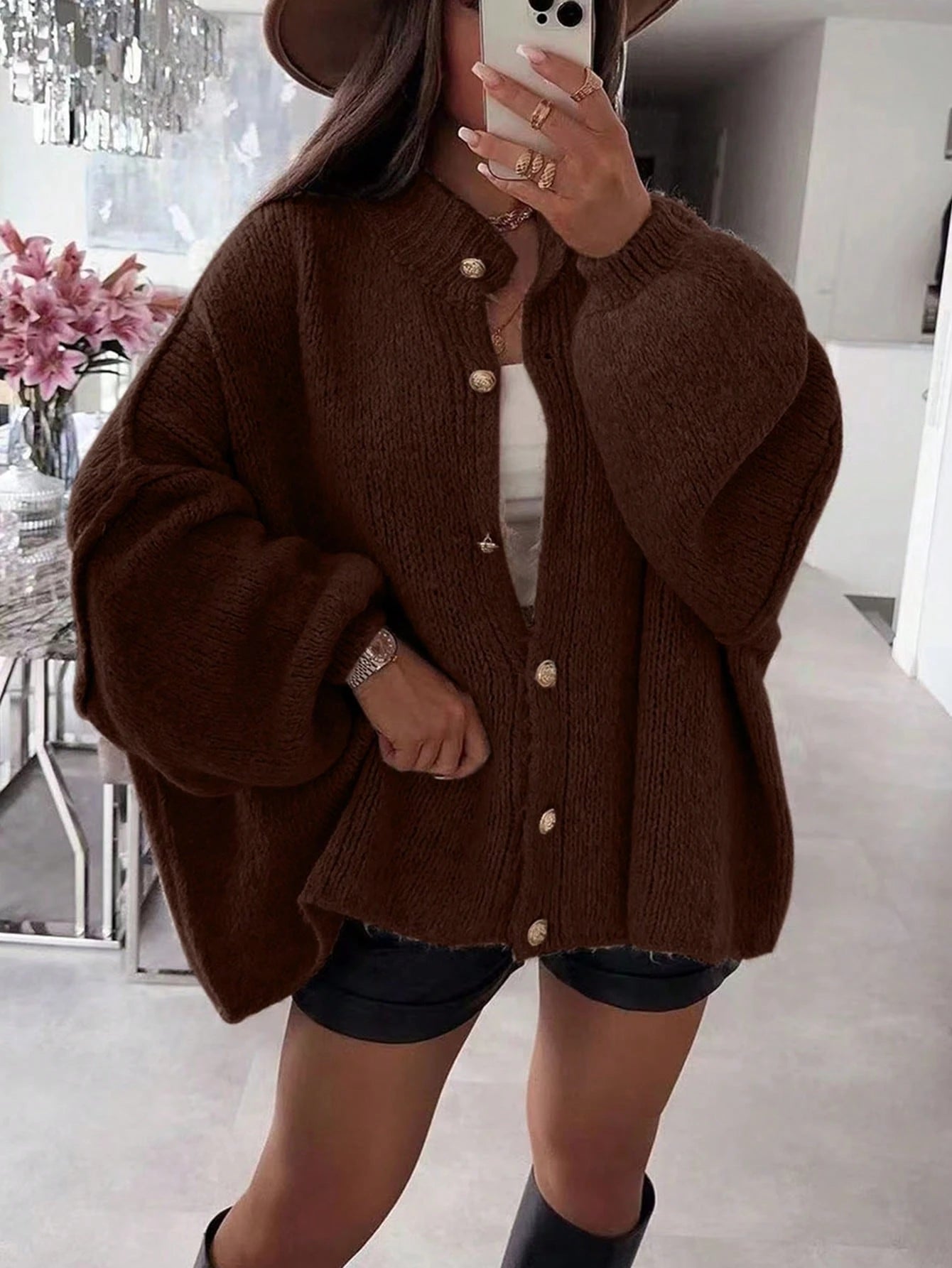 Women's Autumn/Winter Sweater, Fashion New Style - Minimalist Loose Fit Knit Cardigan