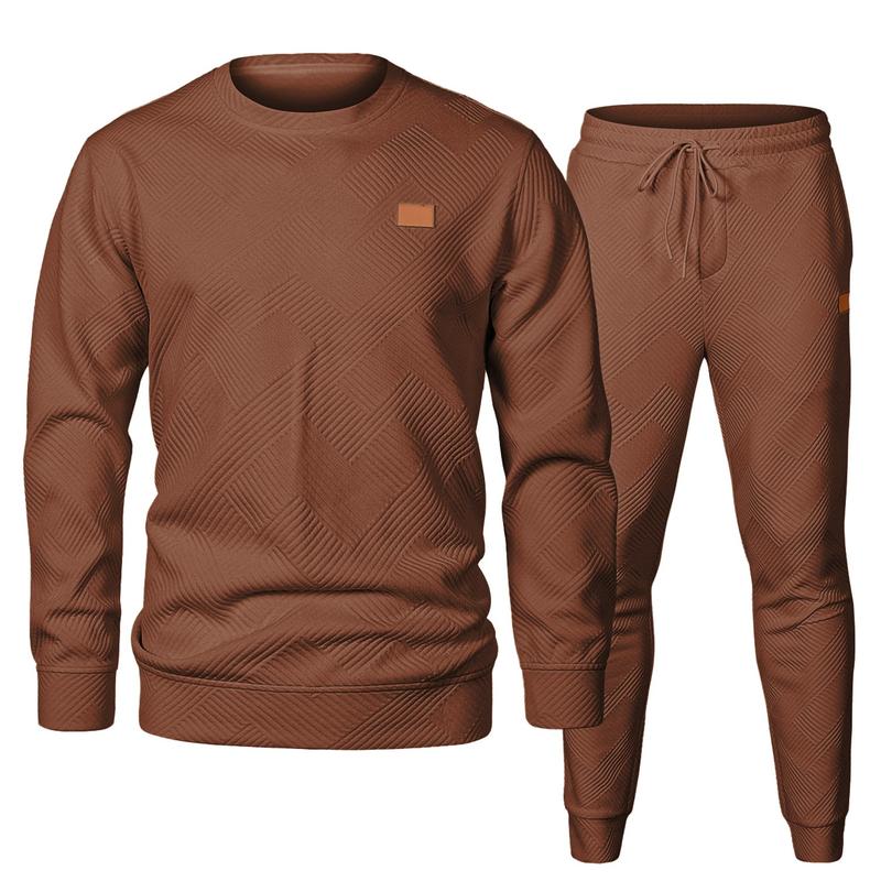 Men’s Classic Jacquard 2-Piece Tracksuit Set