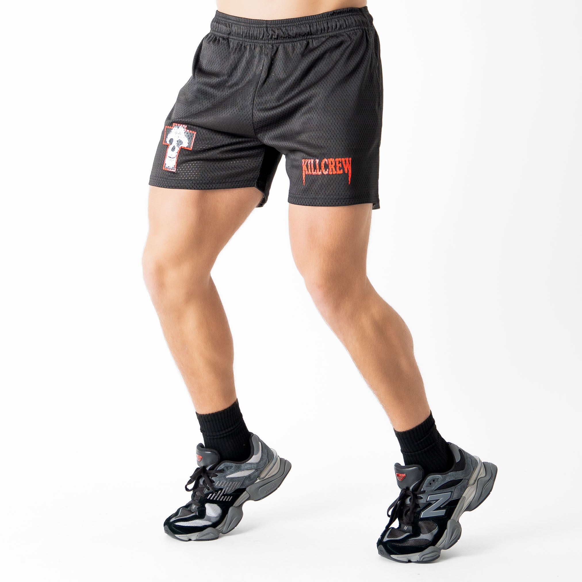VENTED MESH SHORTS MISFIT - BLACK / RED