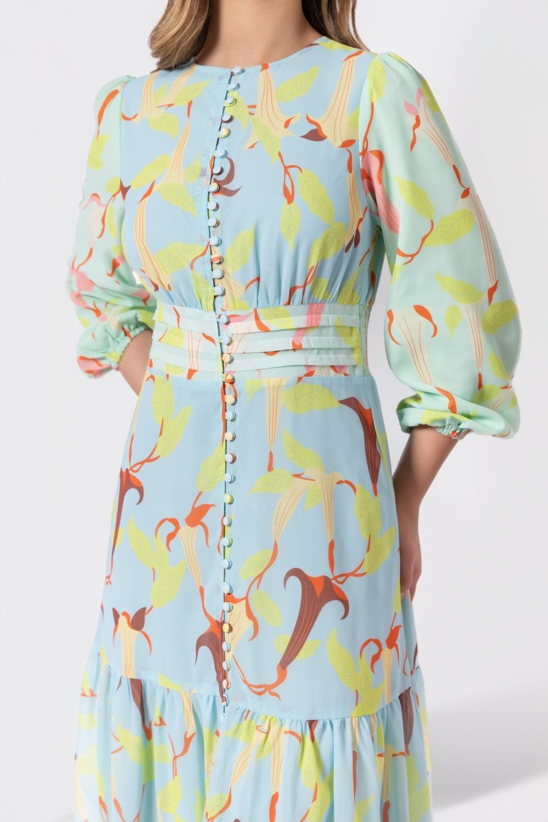 Valentina Dress (Green Blue)