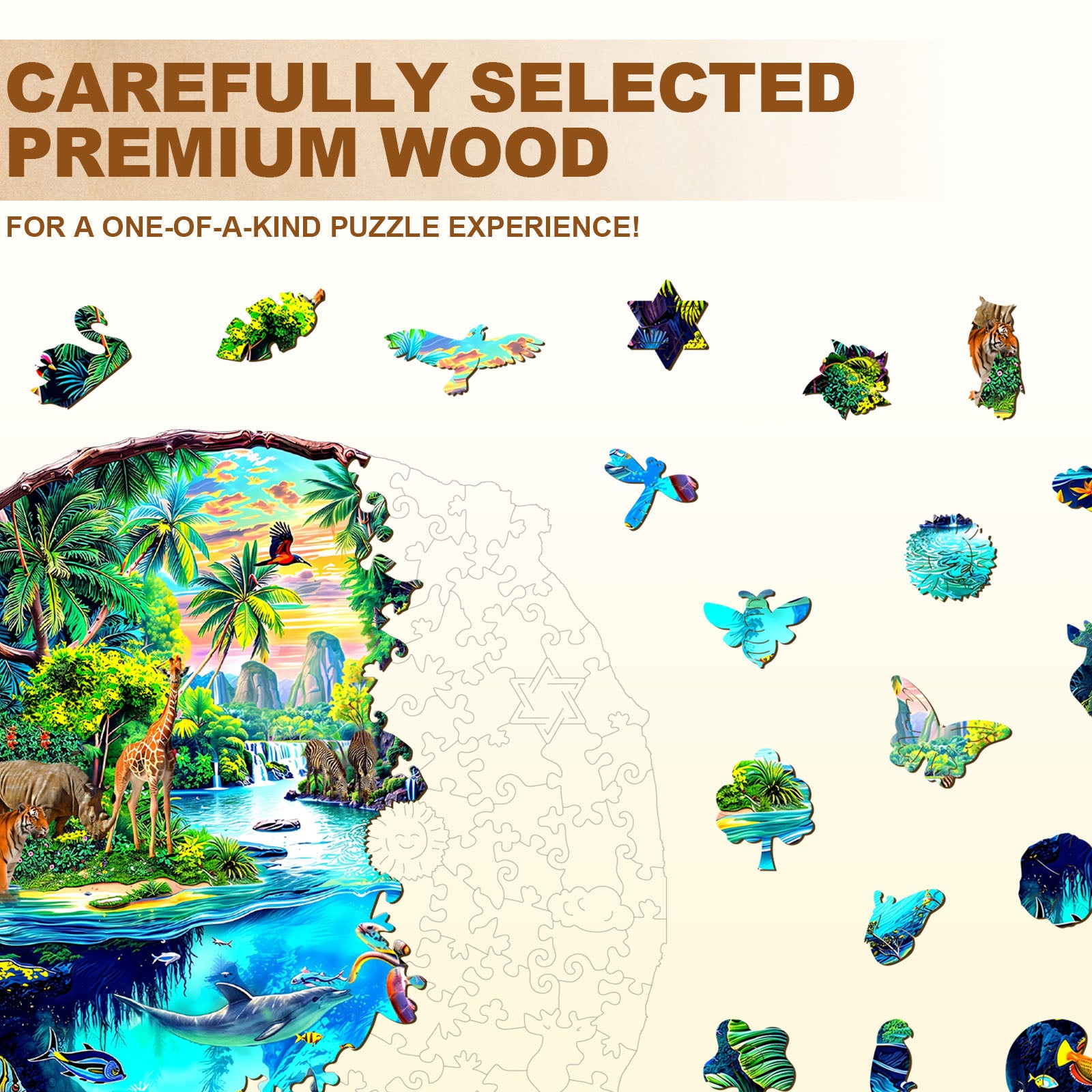 World Fusion Wooden Jigsaw Puzzle