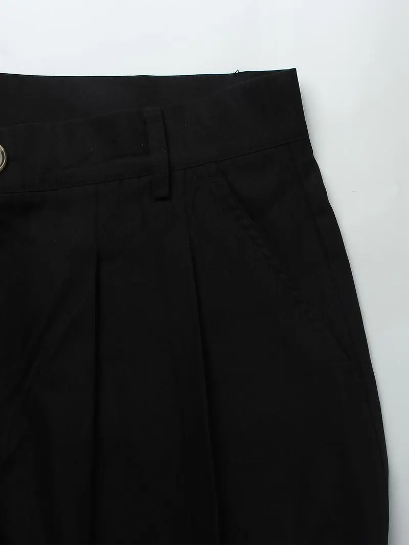 Versatile Wide-Leg Pants with Unique Buttons, Perfect for Daily & Party Wear