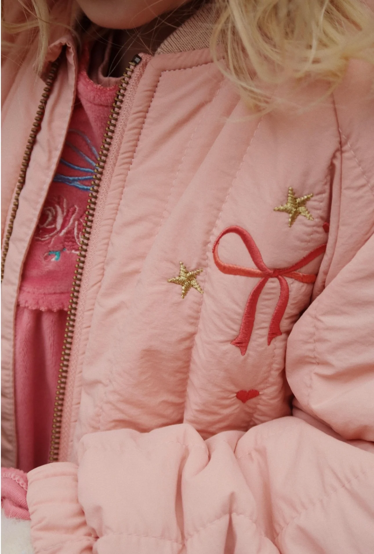 JUNO BOMBER JACKET: MELLOW ROSE