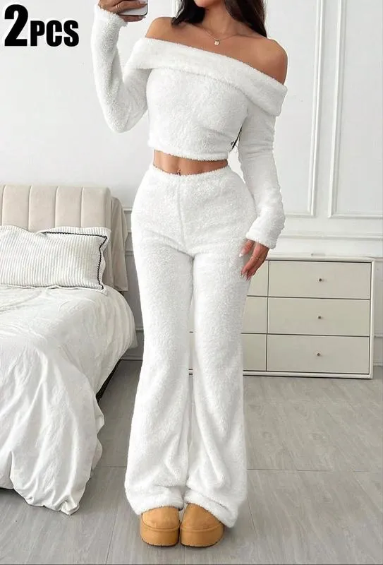 🔥Autumn and winter women's soft plush suit