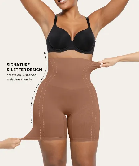 Seamless High Waisted Sculpting Shorts Women Body Shaper