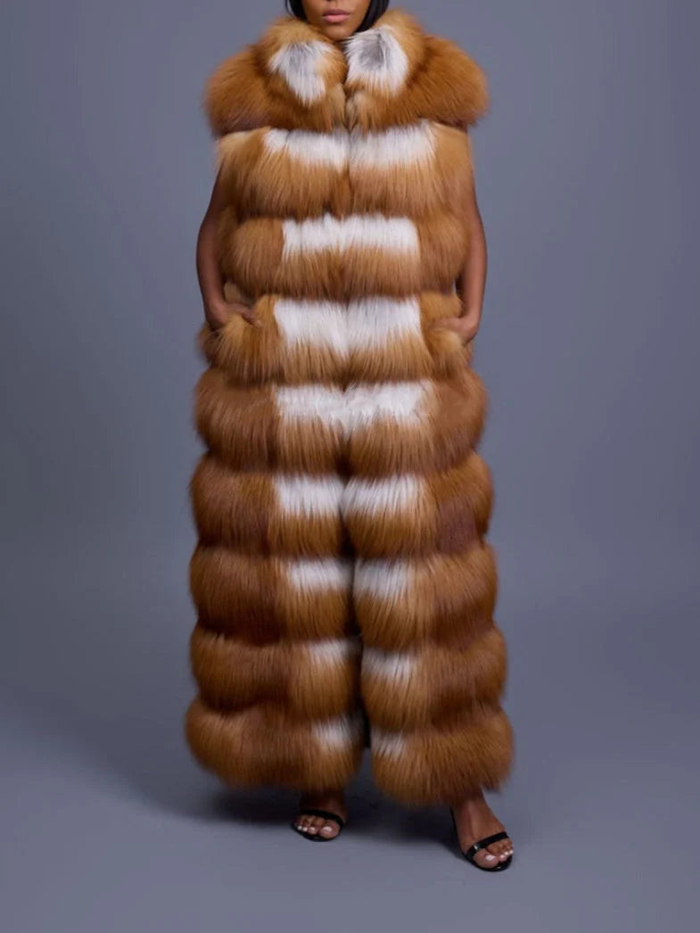 Long Fox Fur Vest
