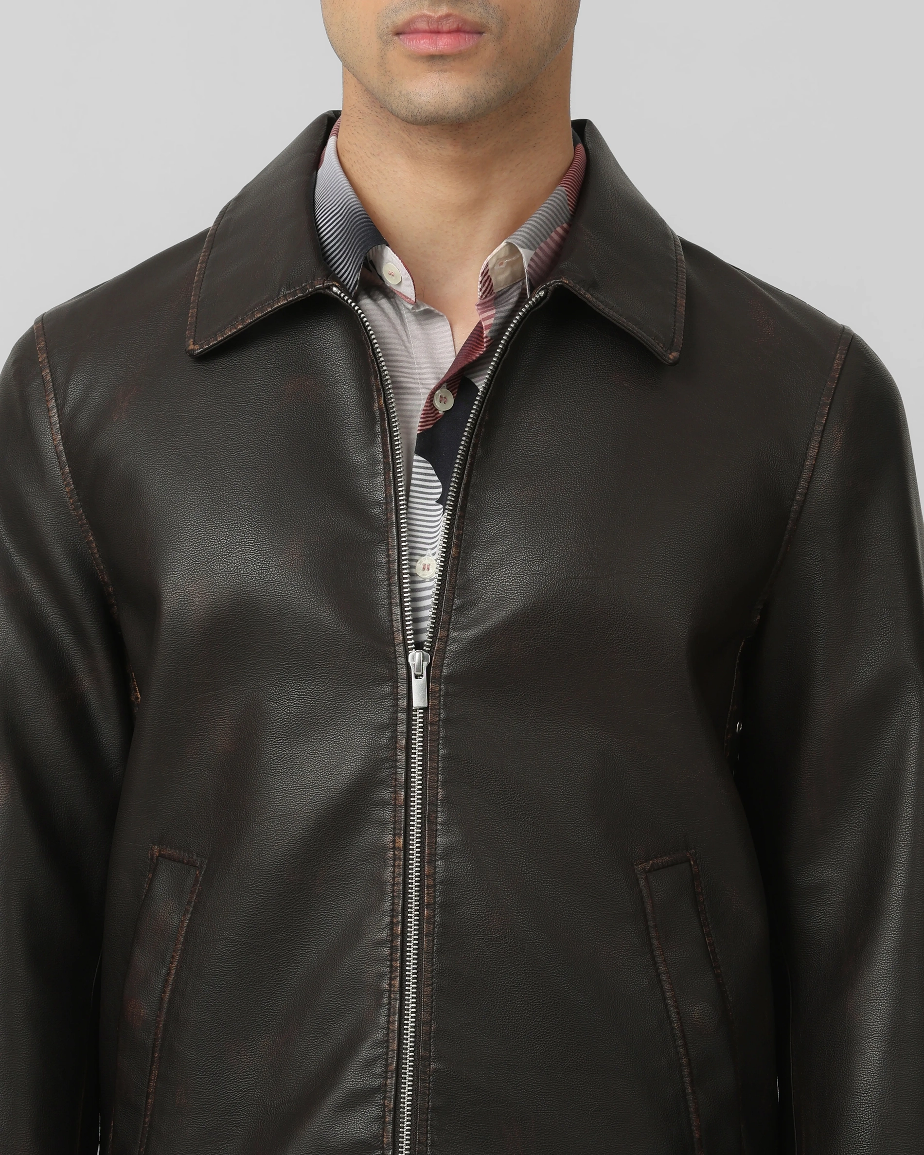 Retro Slim Comfortable Punk Biker Olive Jacket