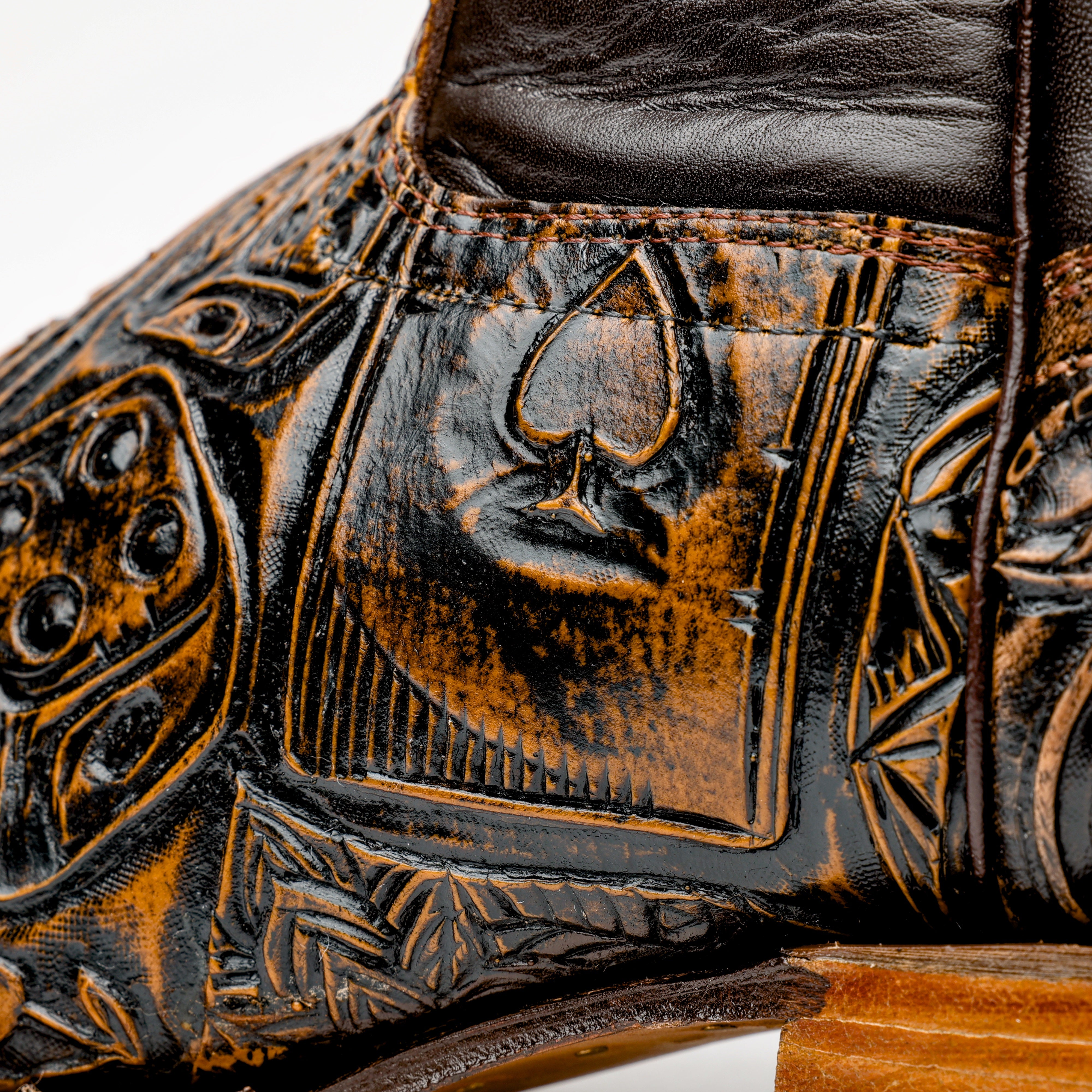 Ace Of Spades Brown - Square Toe