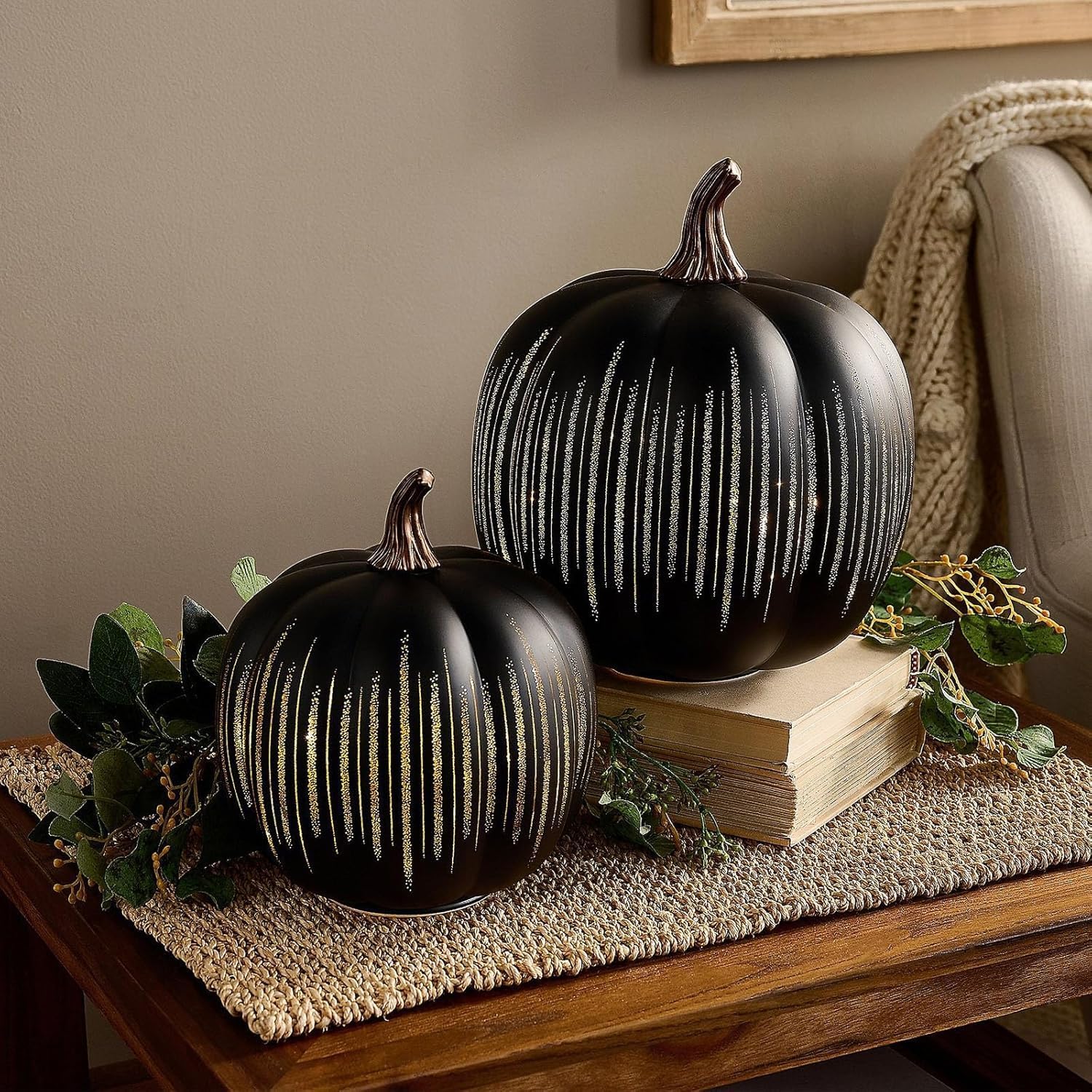 Twinkle Light Pumpkins