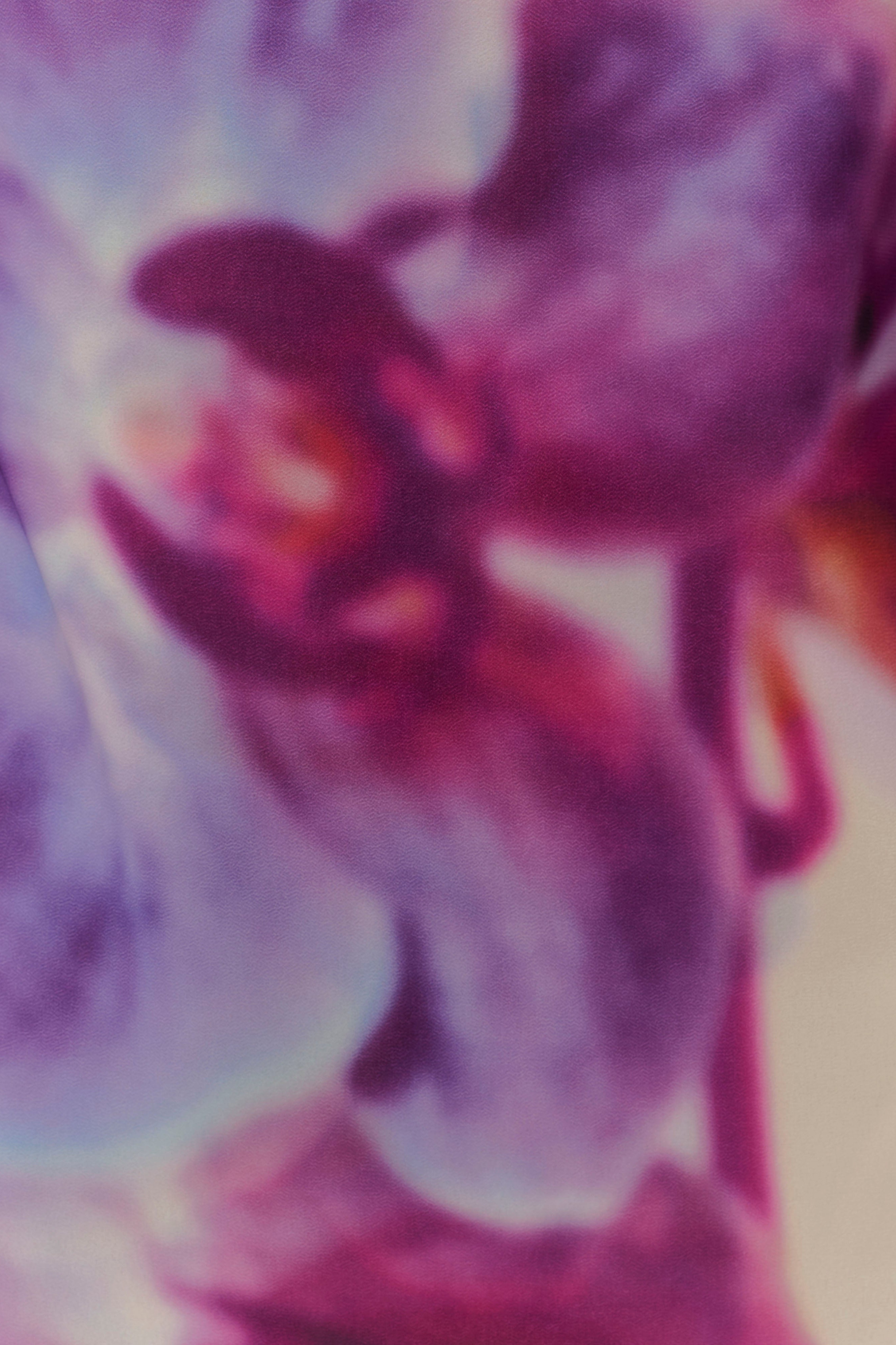 Print Strapless Chiffon Maxi Dress