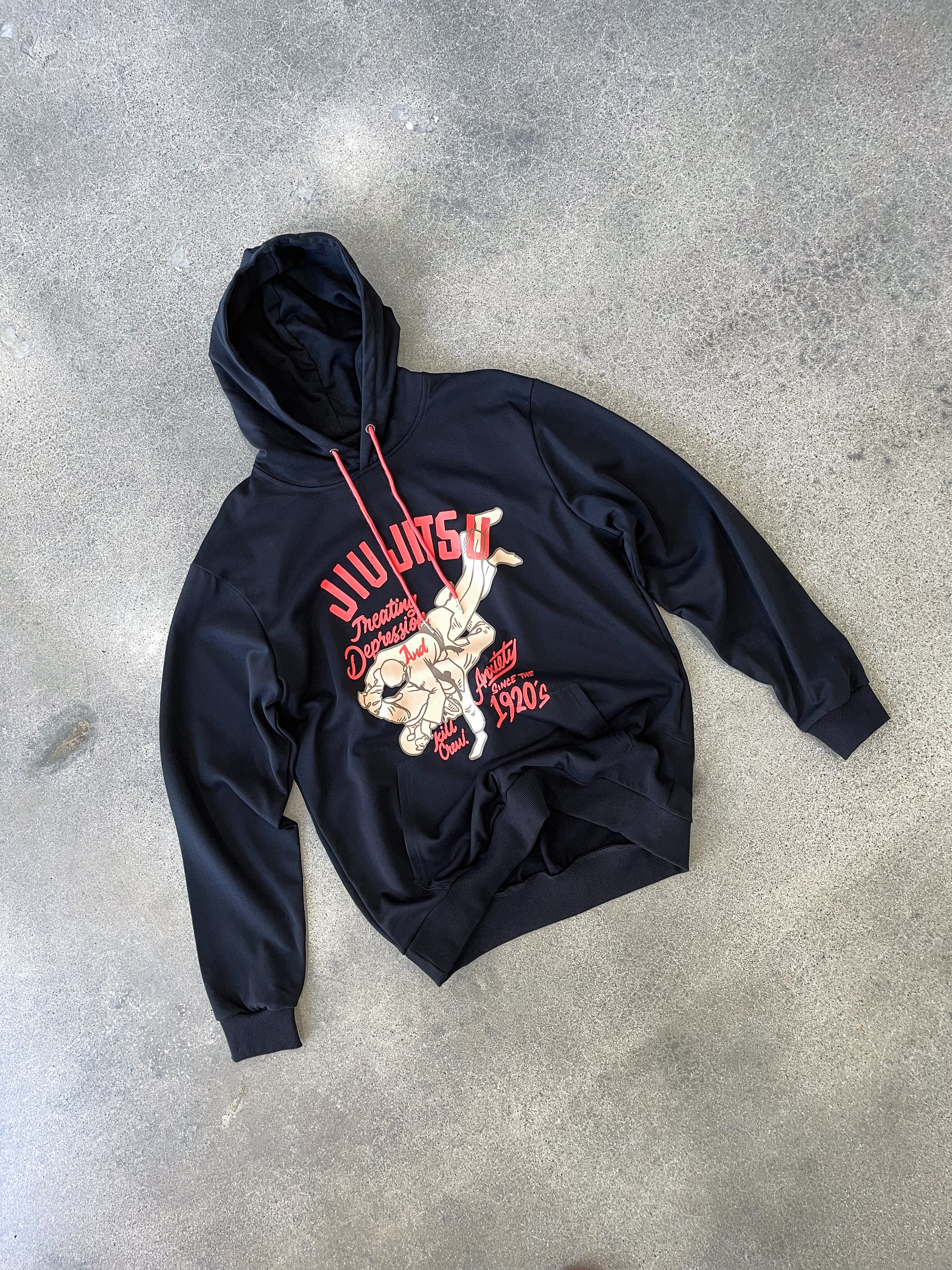 JIU JITSU DEPRESSION HOODIE - BLACK