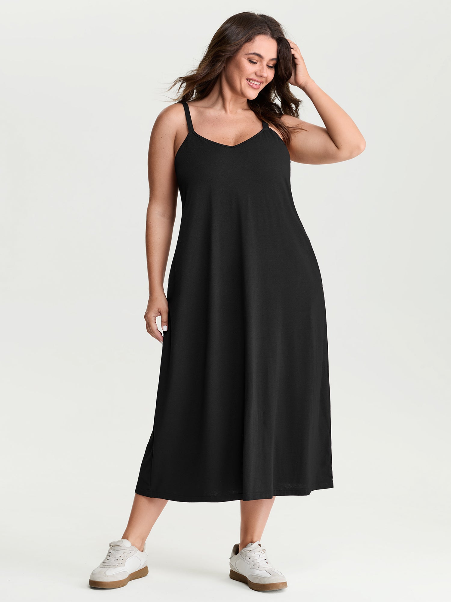 Supersoft Stretchy Supportive Bra Flowy Midi Dress