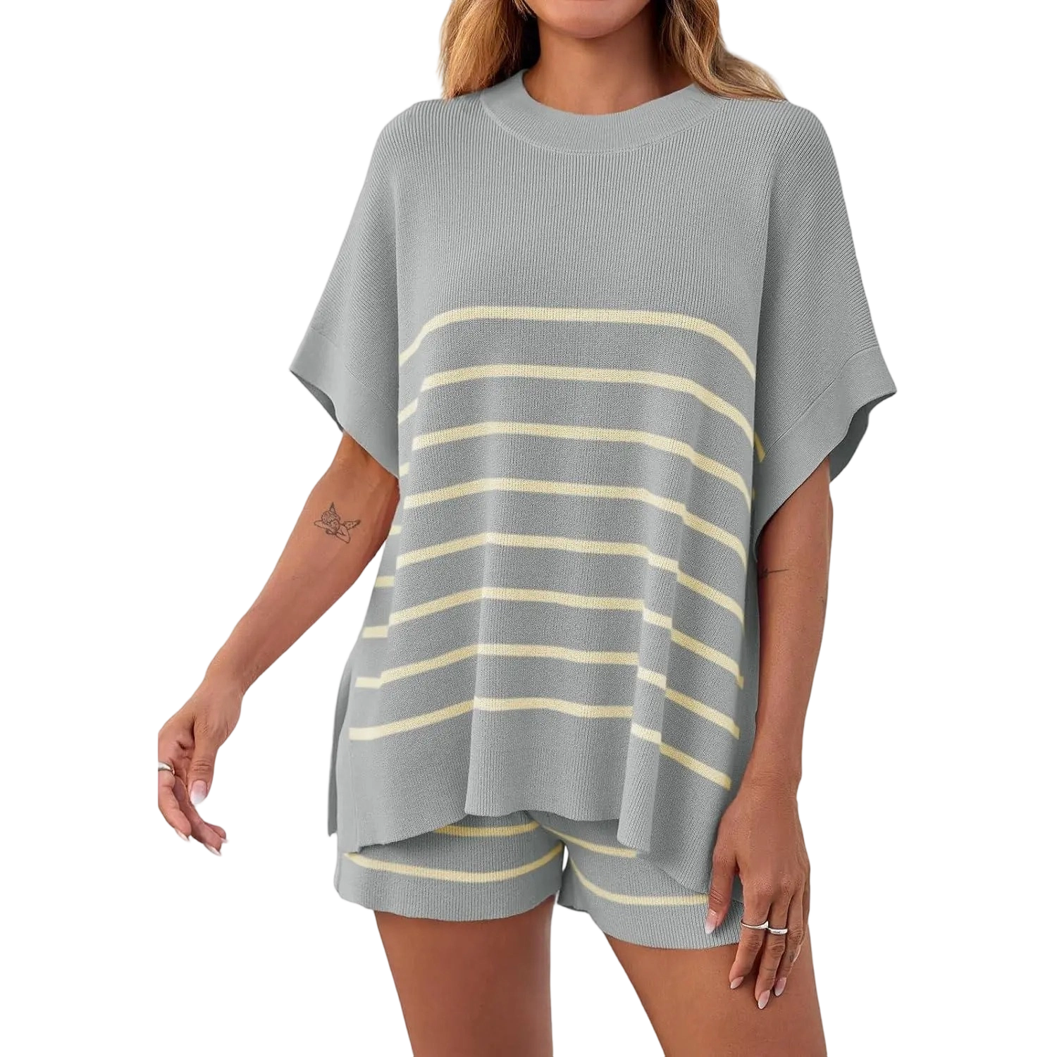 Women's Oversized Stripe Lounge Set