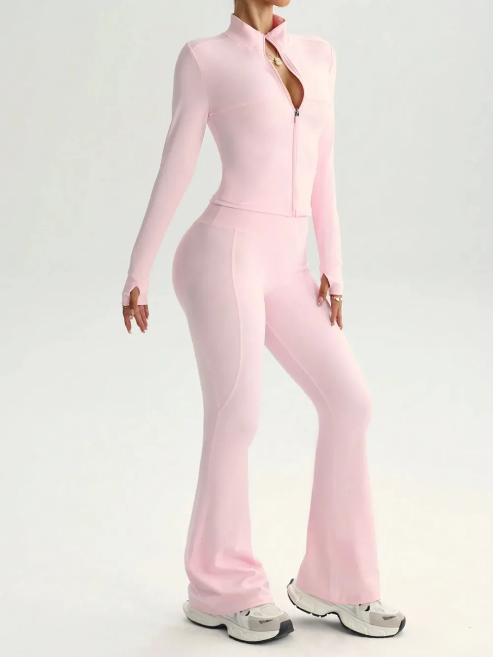 Women's Street Style 2-Piece Bodycon Activewear Set