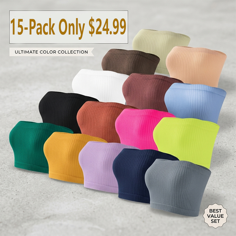 Women's Strapless Ribbed Top