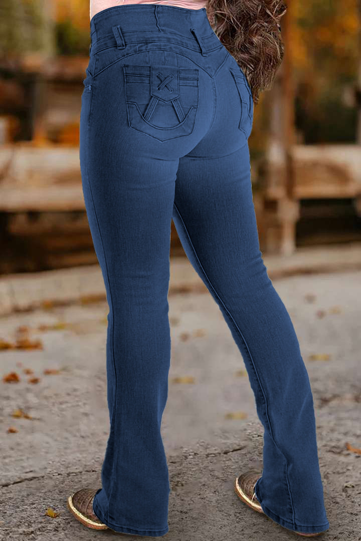 🔥High-Waist Button Fly Flare Jeans 7-Pack Only $24.99