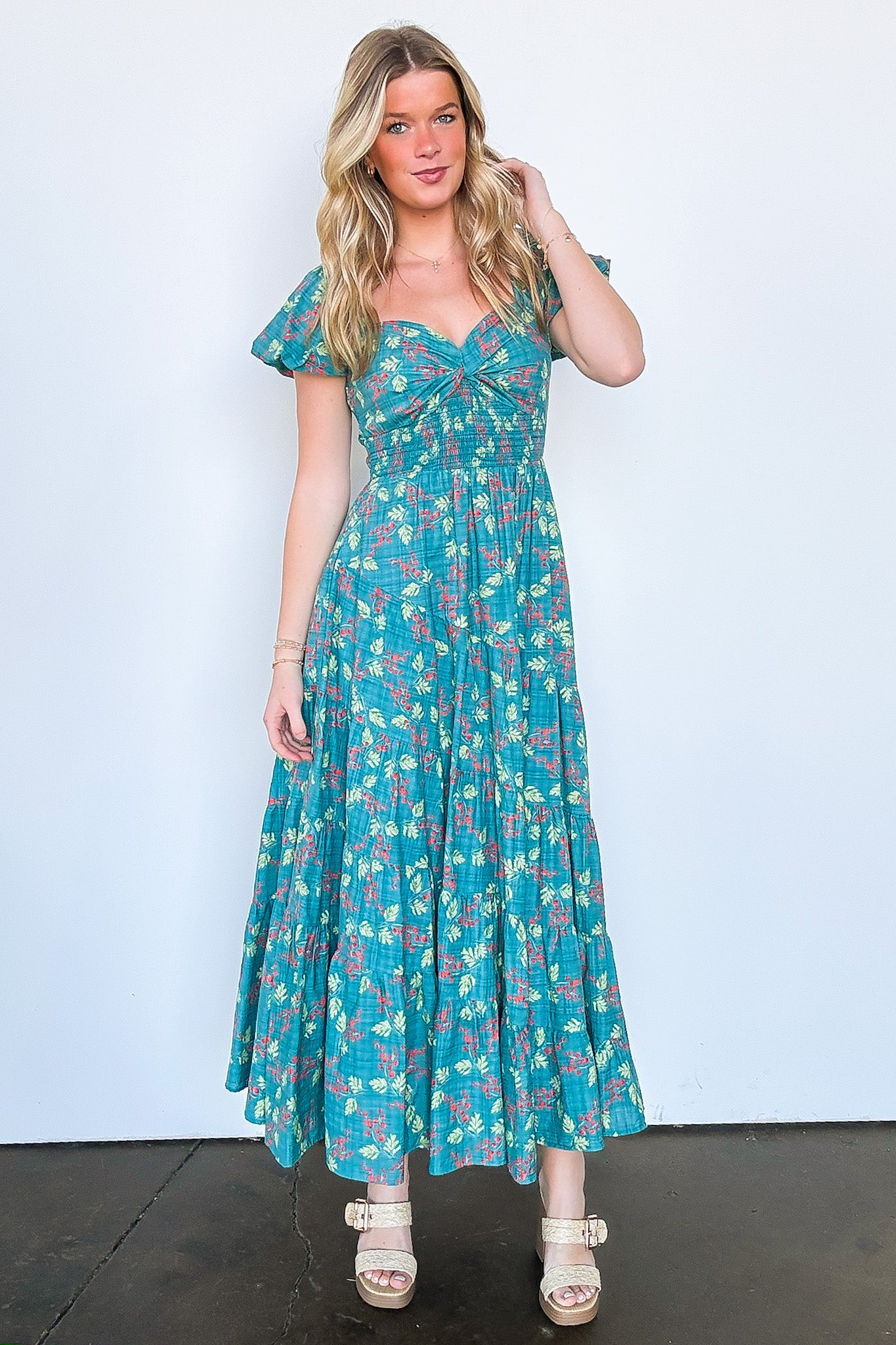 Floral Tiered Maxi Dress