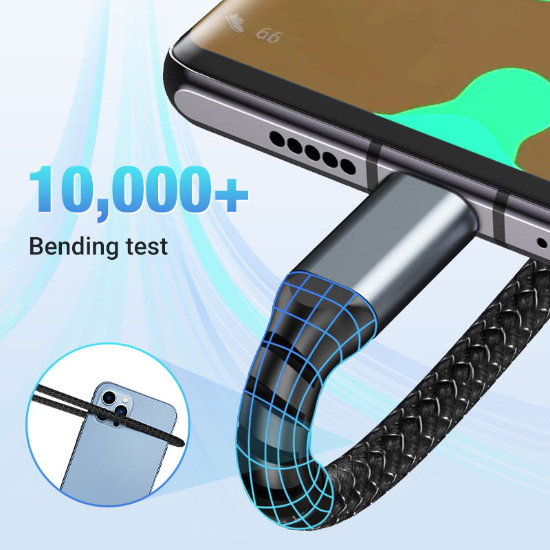 🔥2026 Hot Sale🔥Transparent Luminous 3-in-1 Super Fast Charging Cable