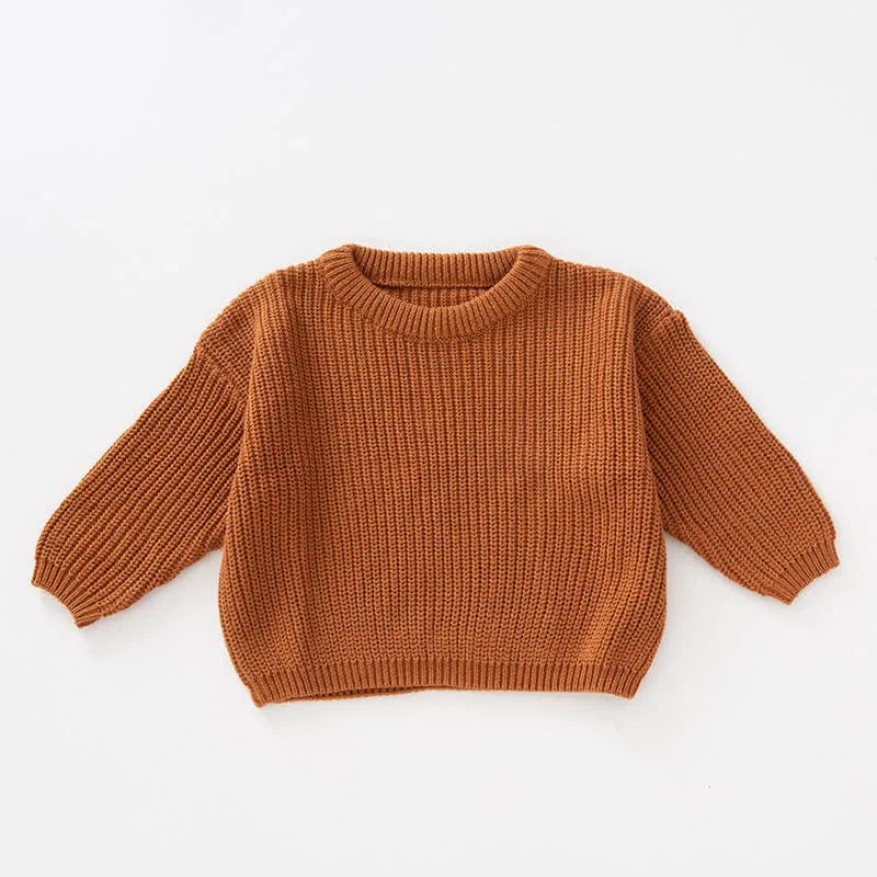 Baby Knitted Solid Color Casual Sweater