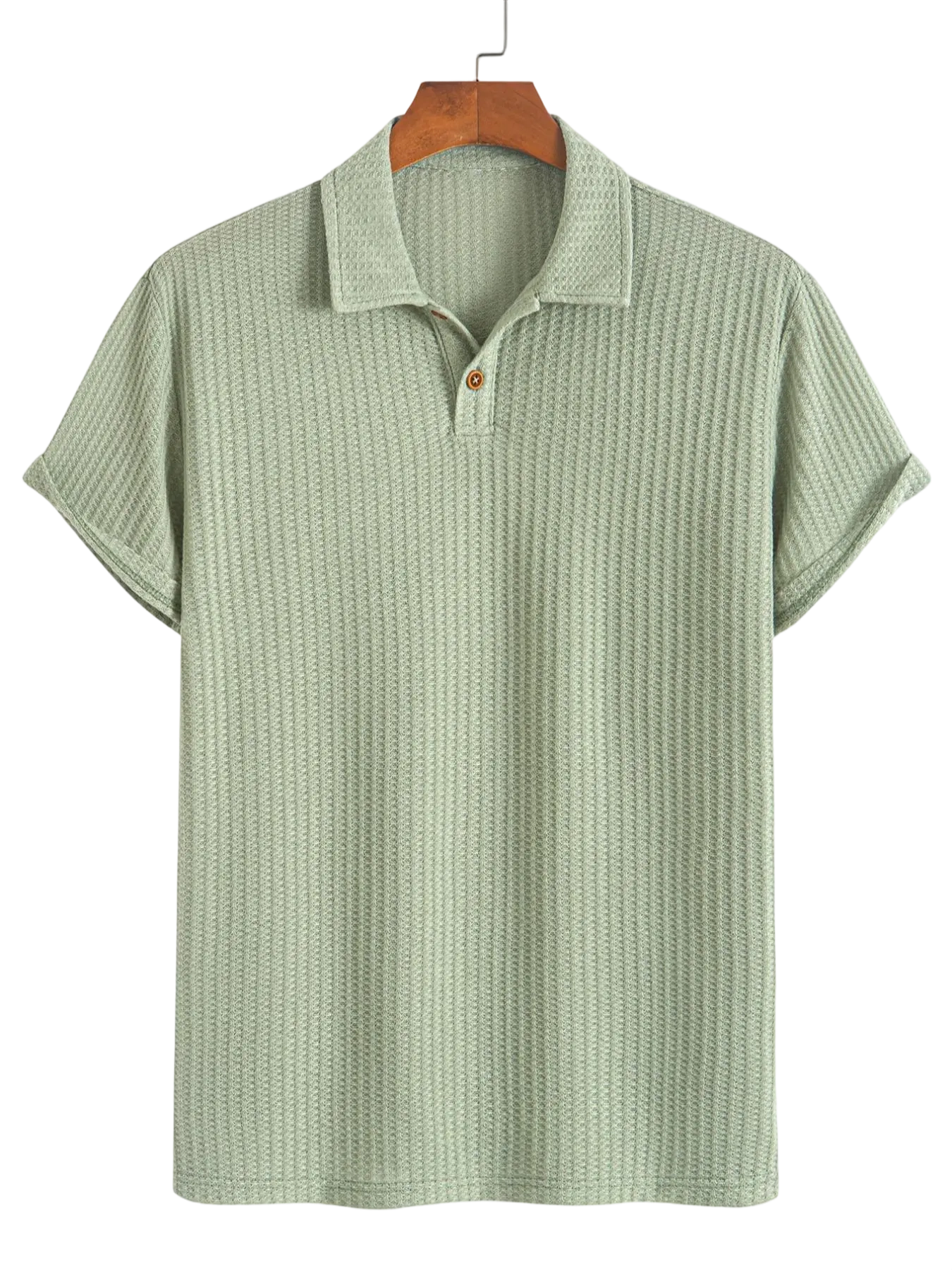 Men's Casual Jacquard Knit Polo Shirt – A Must-Have for Summer