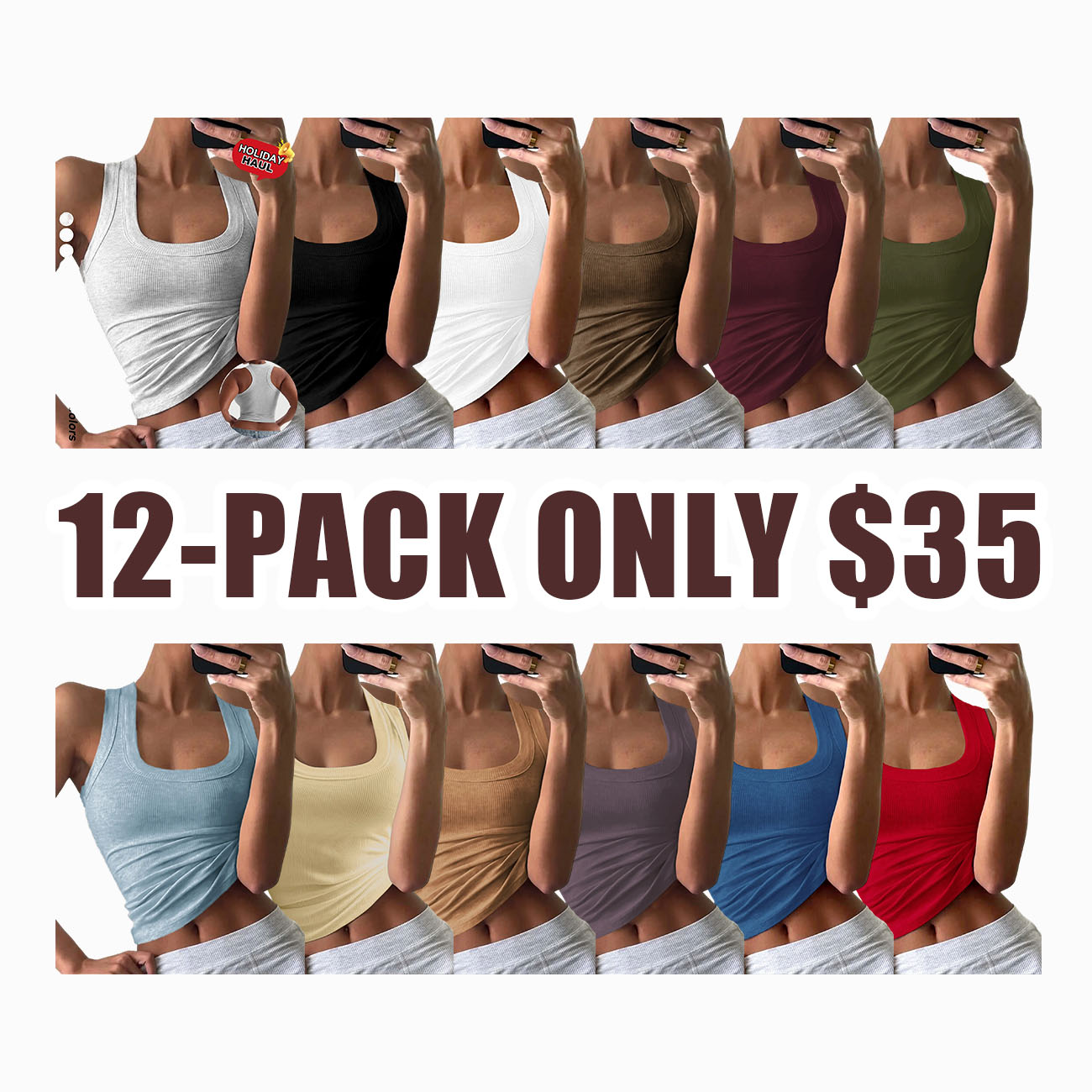 Women's Casual Slim-Fit Plain Sleeveless Tank Top, Summer Lightweight Fabric Ribbed Knit Vest, Versatile Layering Piece