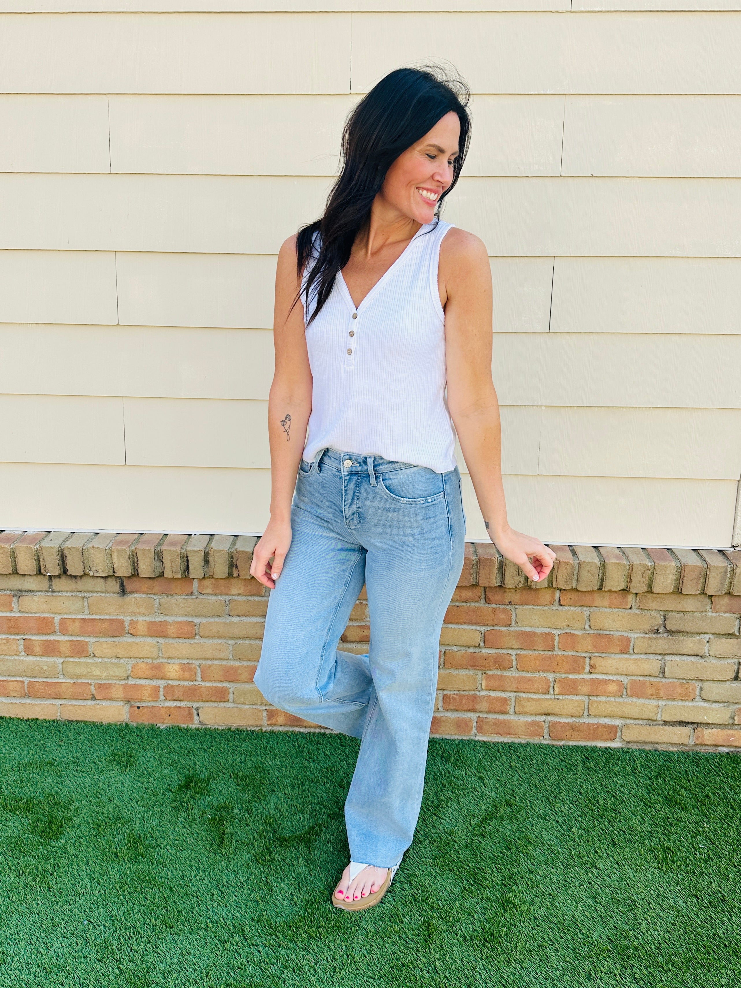 Wear Everywhere Wide Leg Tummy Control Jeans