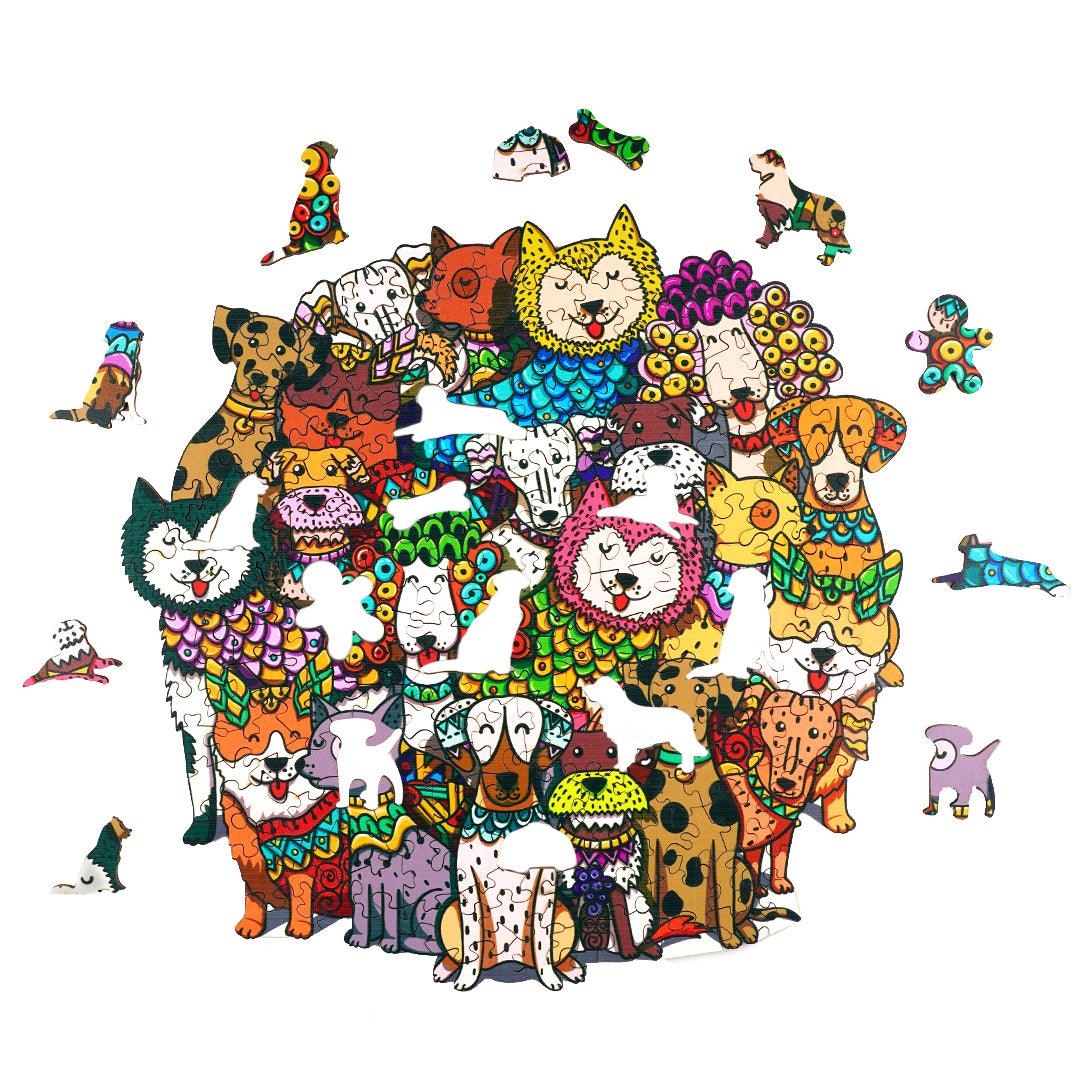 Rich Dog Wooden Jigsaw Puzzle