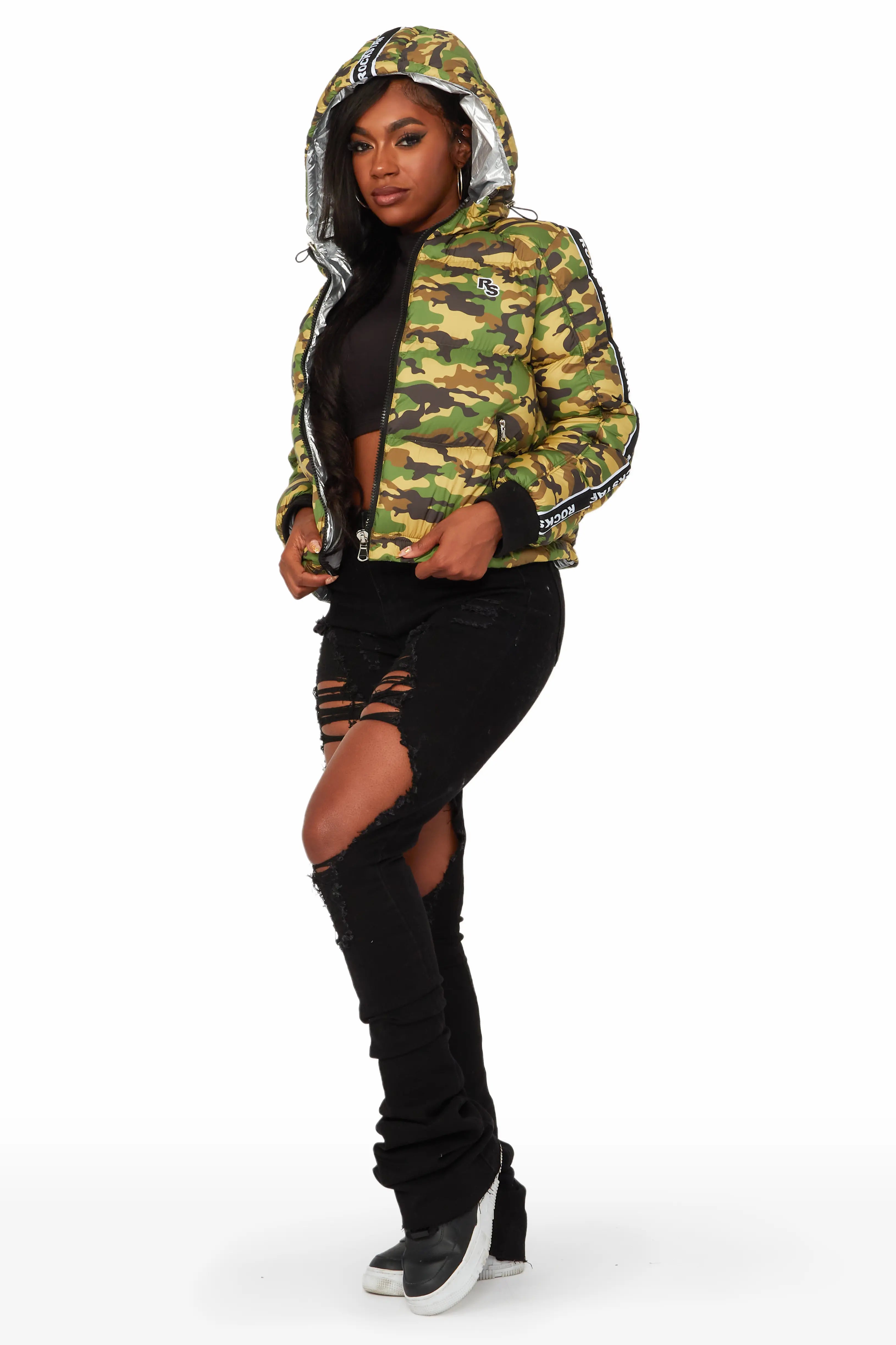 Jackey Camo Puffer Jacket