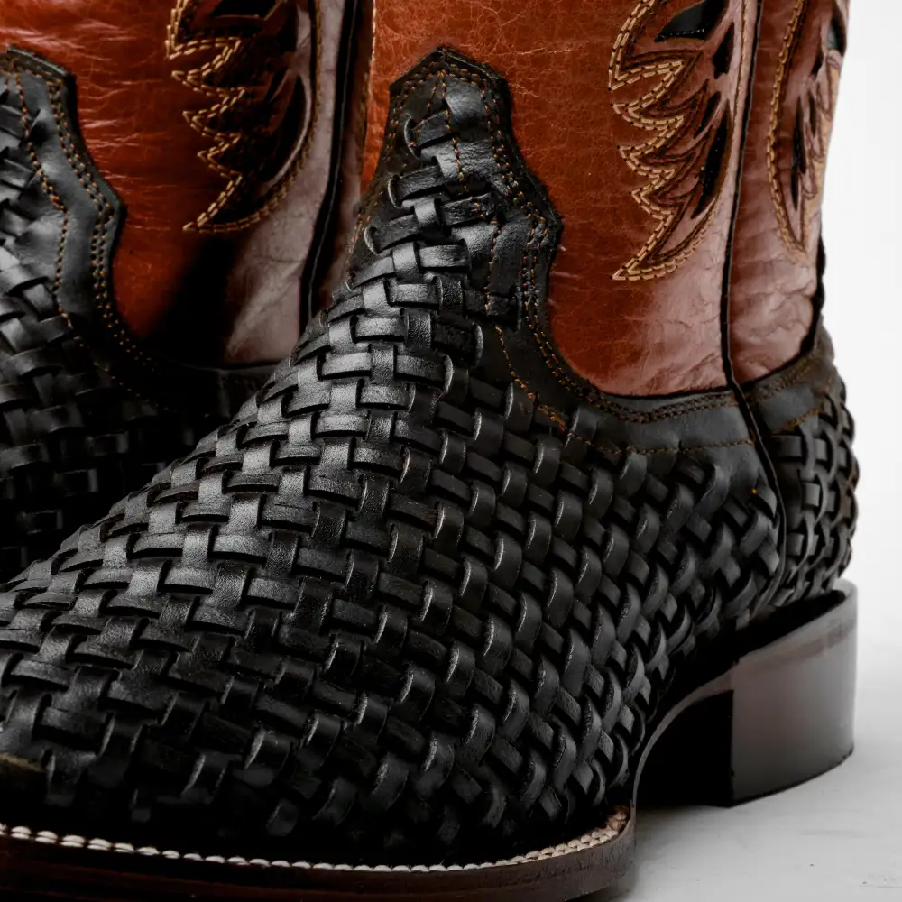 Mocha Brown Basketweave Boots
