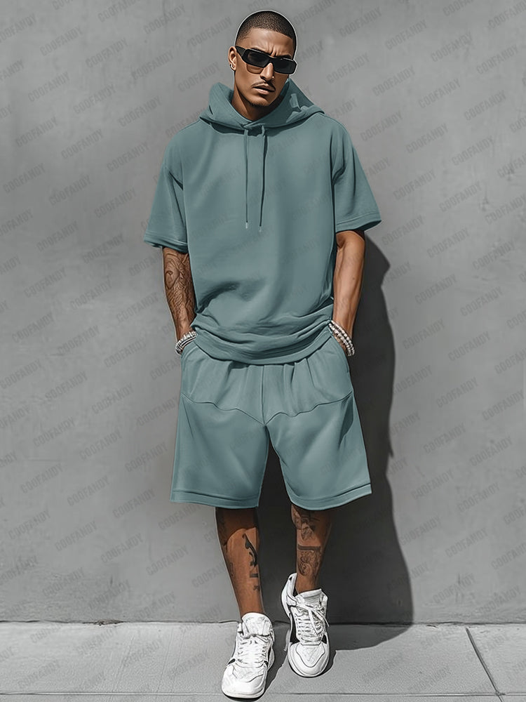 Casual Loose Fit Hooded Sports Set