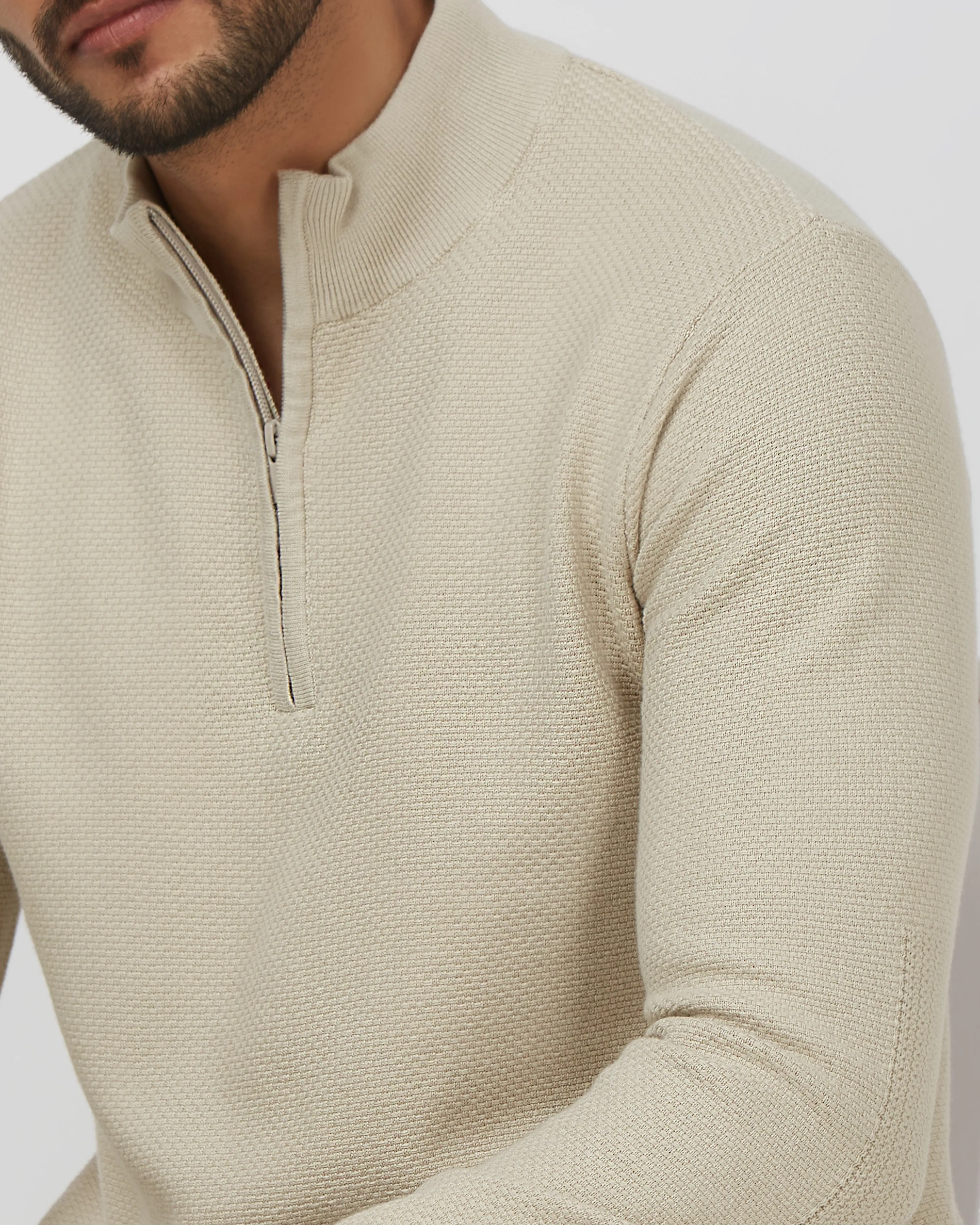 Comfortable Soft And Light-Skinned Slim Beige Sweater