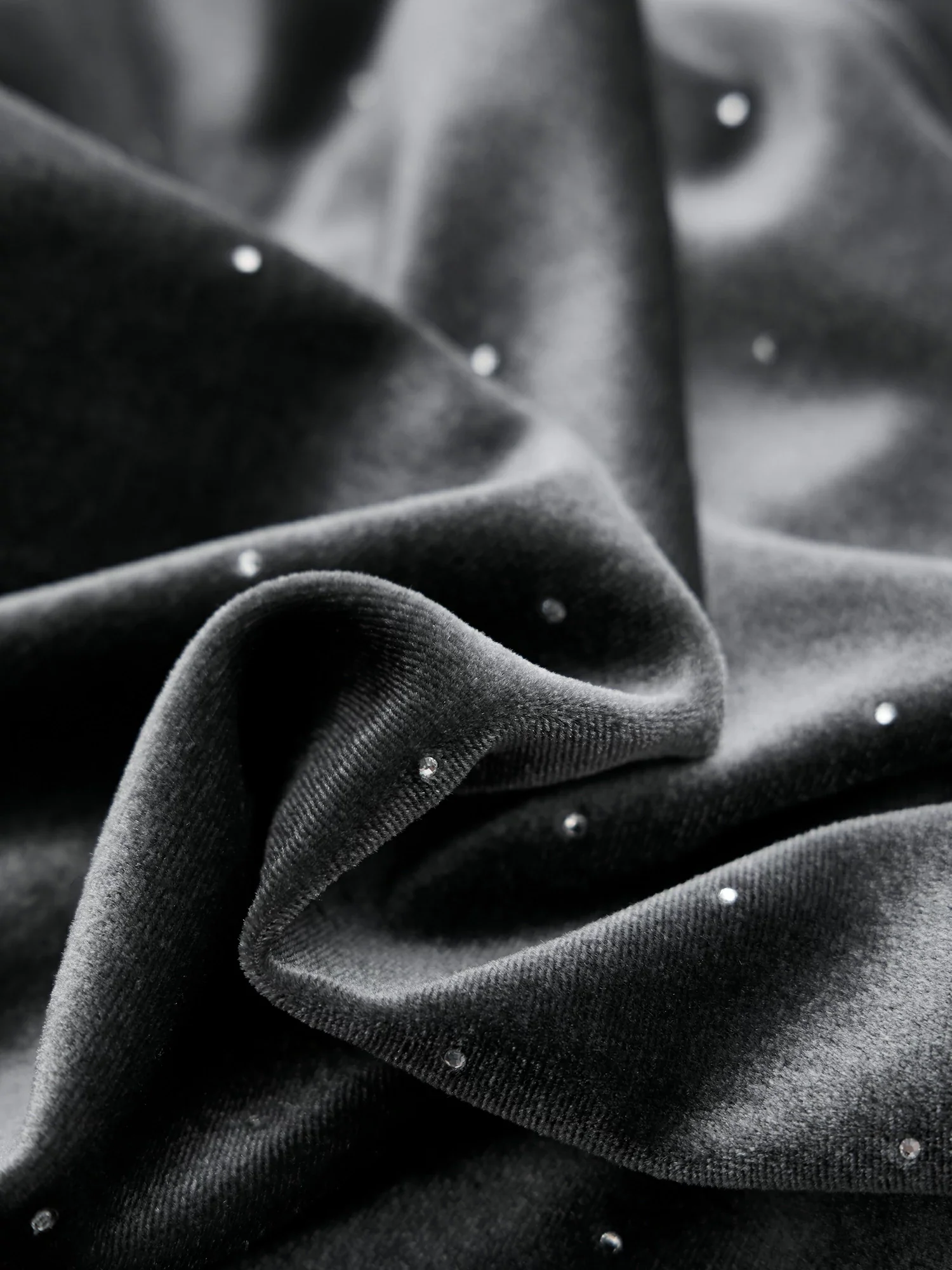 Women's Velvet Rhinestone Tube Dress