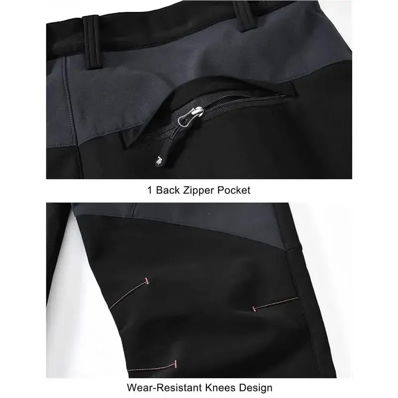 Men's 8-Pack Insulated Waterproof Pant Windproof Warm Fleece Lined Ski Trousers