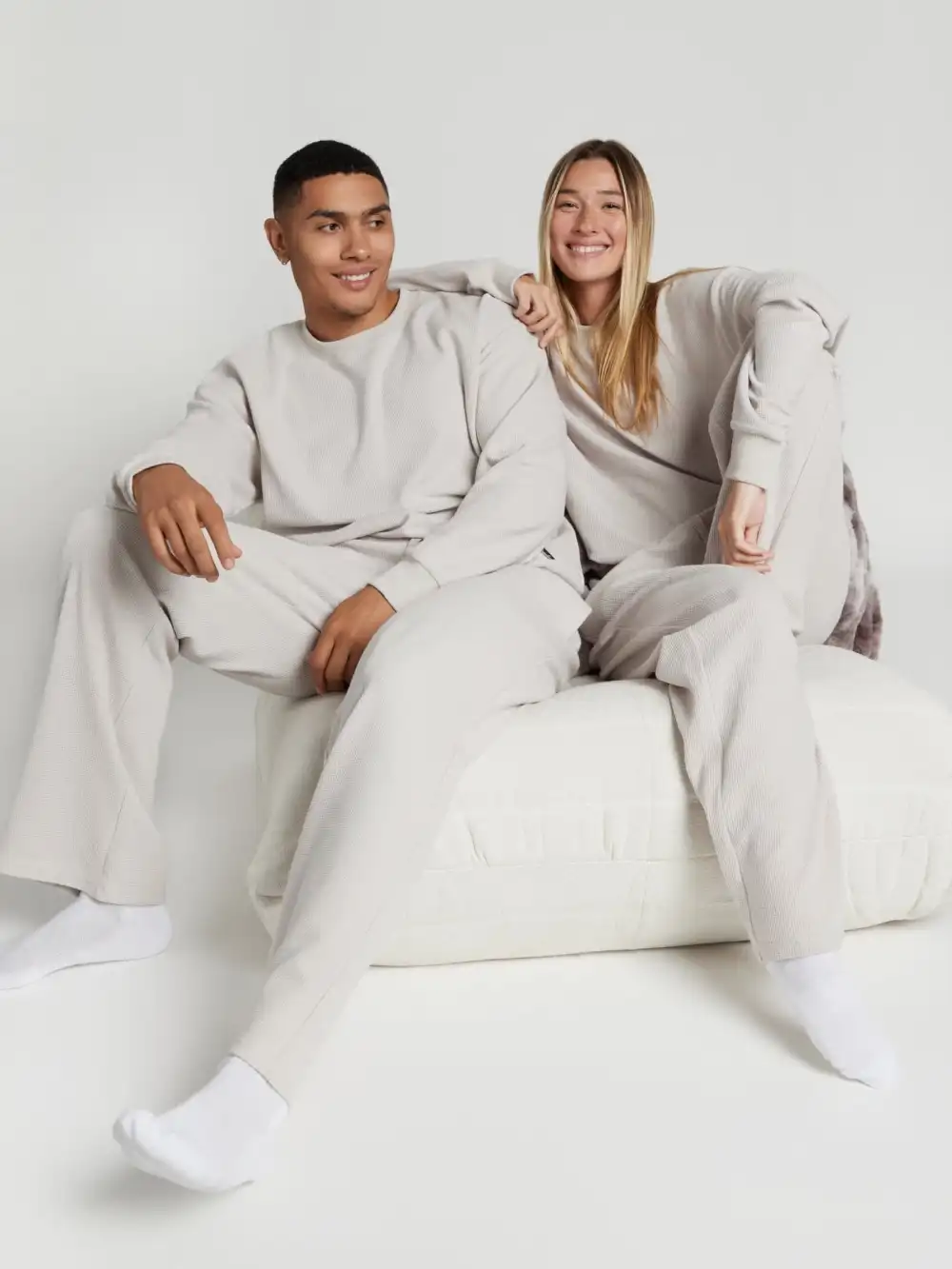 Waffle Lounge Long Sleeve Lounge Set
