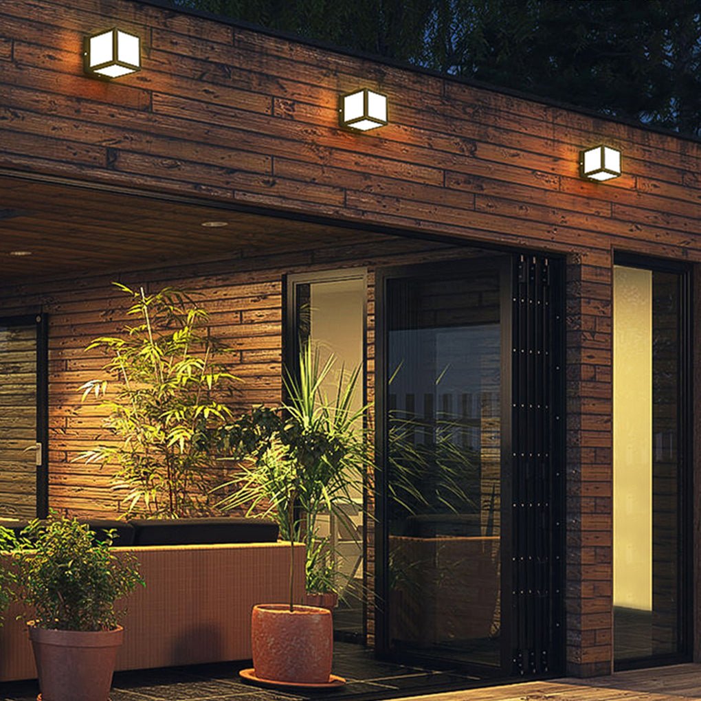 Modern Minimalist Solar Outdoor Waterproof LED Wall Light for Courtyard Balcony Aisle