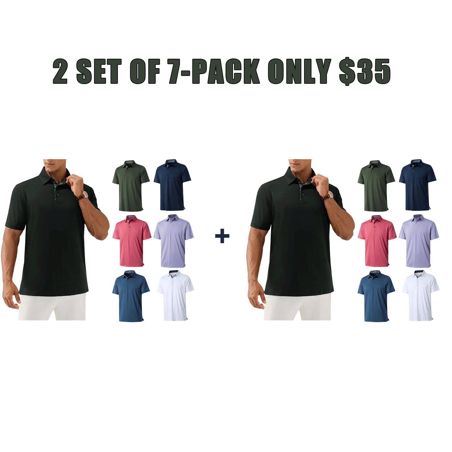 🔥Men’s Classic Cotton Short-Sleeve Polo Shirt