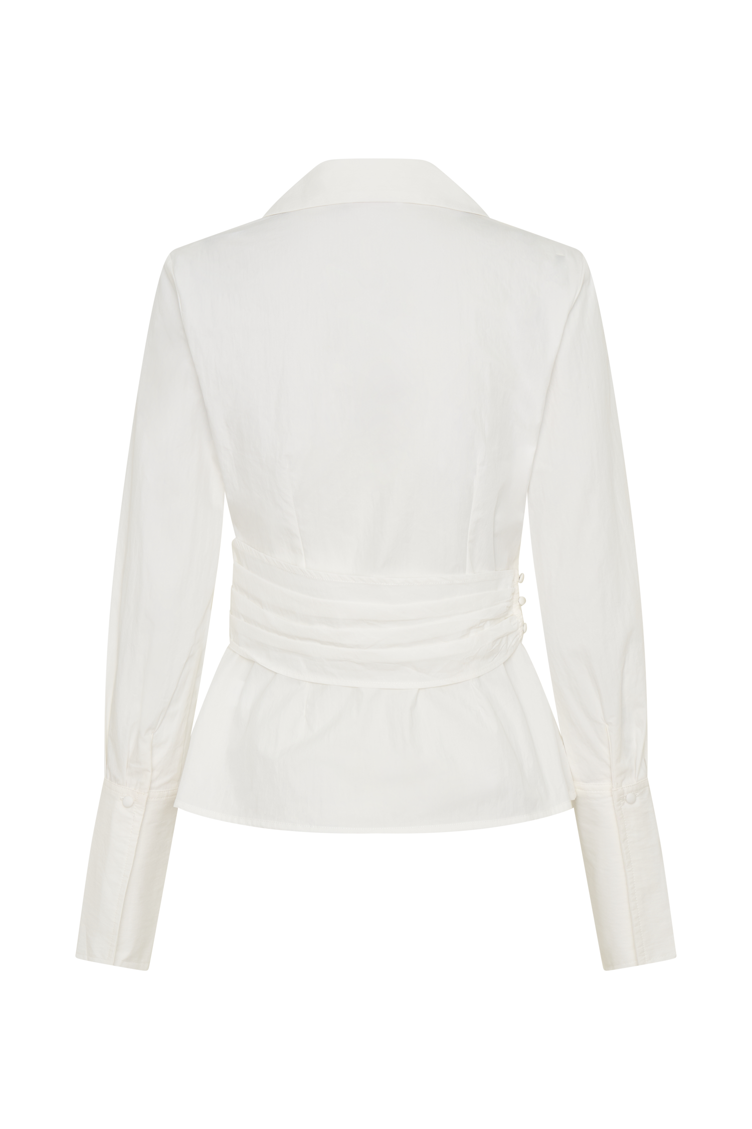 White Wrap Cotton Shirt