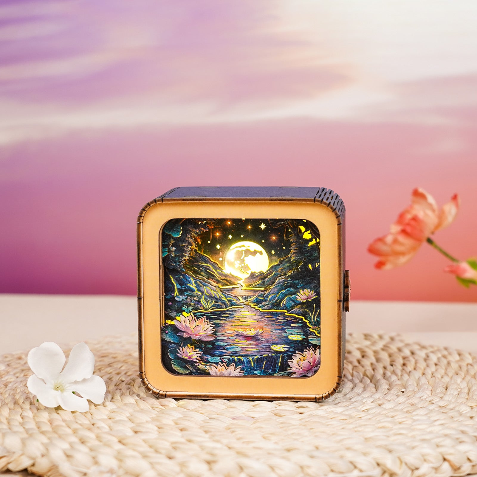 Moonlight over Lotus Pond Kit - 3D Wooden Puzzle Night Light