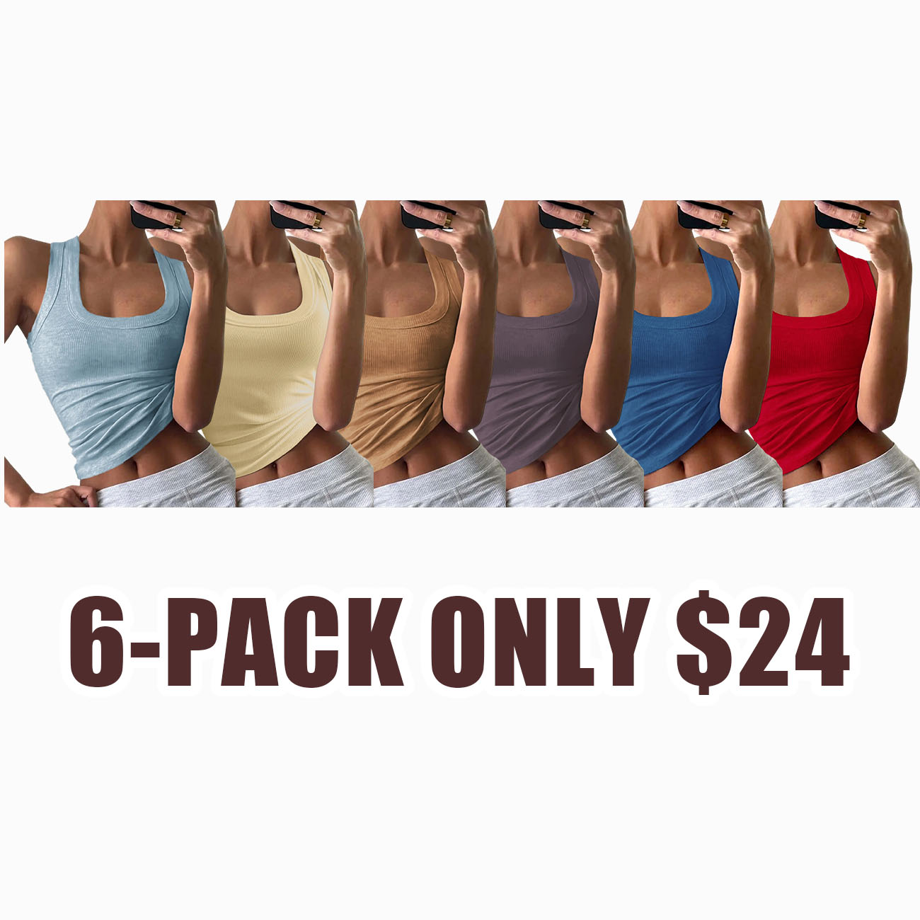 Women's Casual Slim-Fit Plain Sleeveless Tank Top, Summer Lightweight Fabric Ribbed Knit Vest, Versatile Layering Piece