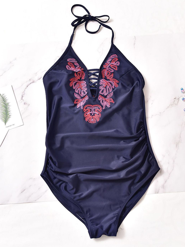 Maternity Halterneck One Piece Swimsuit