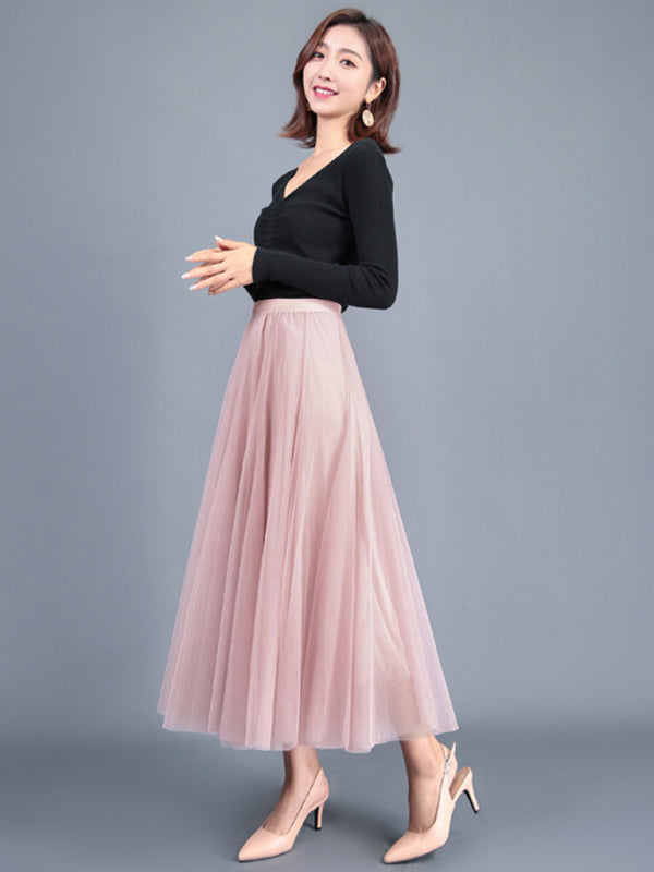 A-Line Skirt Midi Skirt