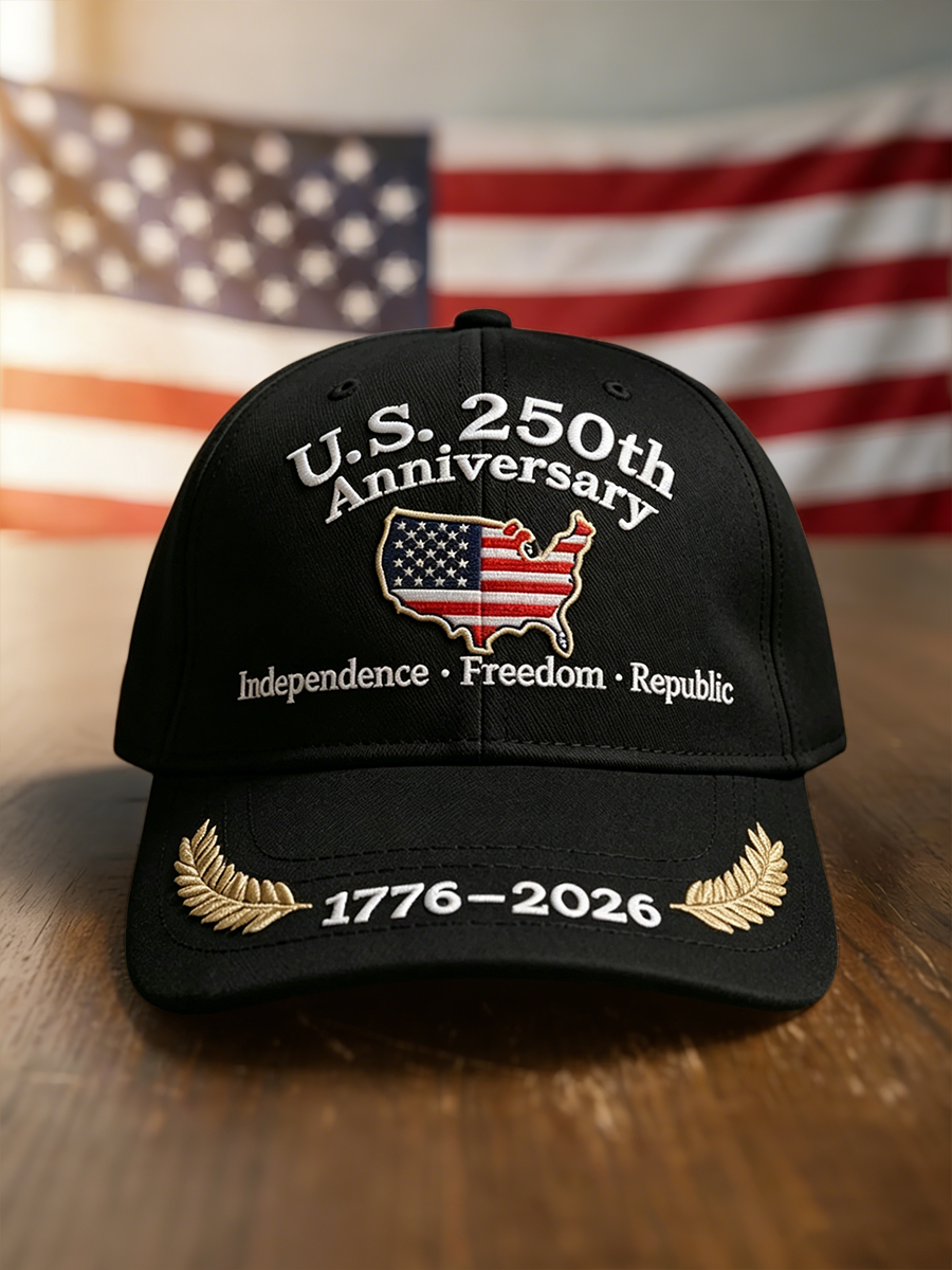 U.S. 250th Anniversary Map Outline Baseball Cap