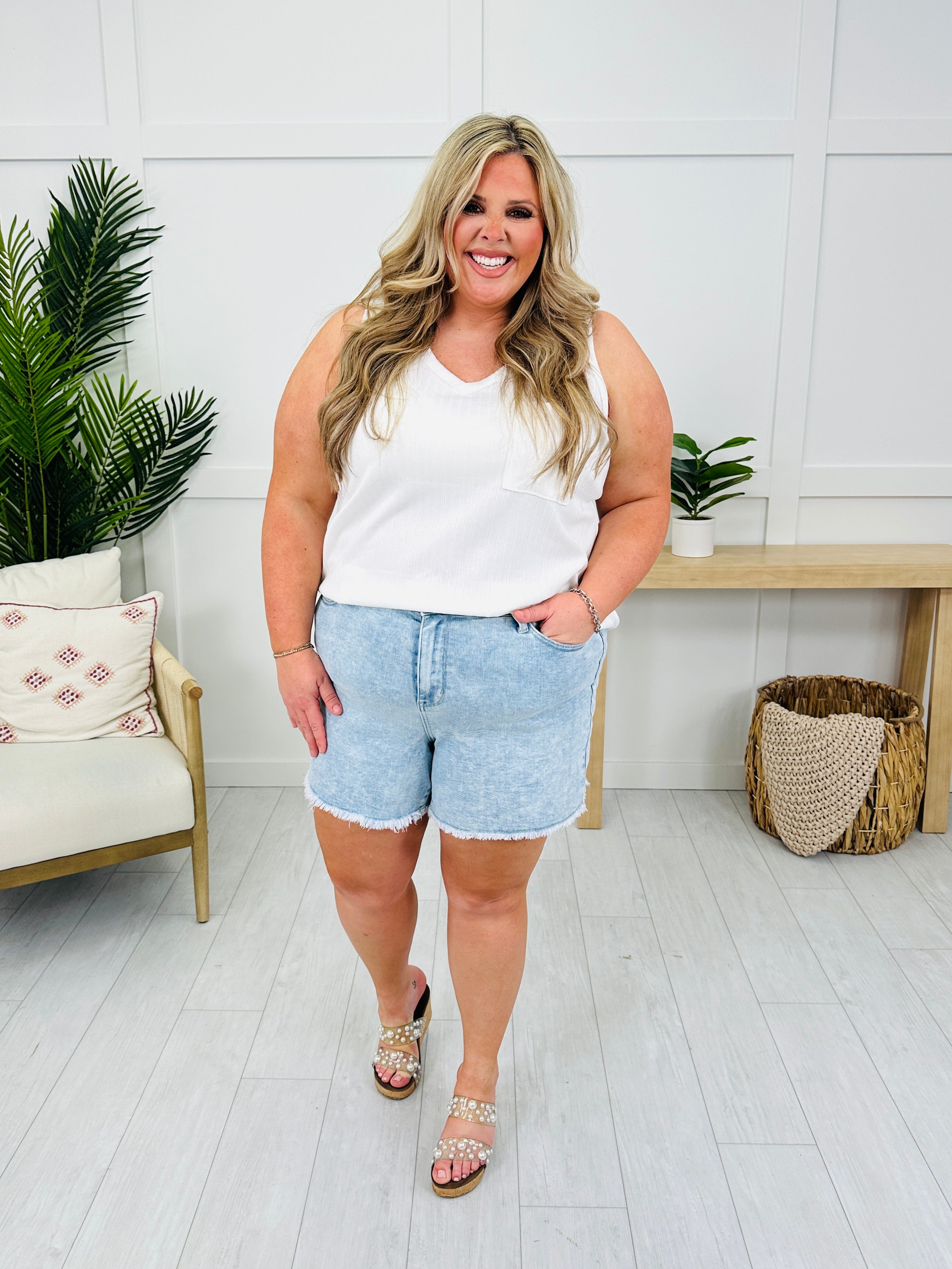 Judy Blue Summer State of Mind Relaxed Fit Shorts