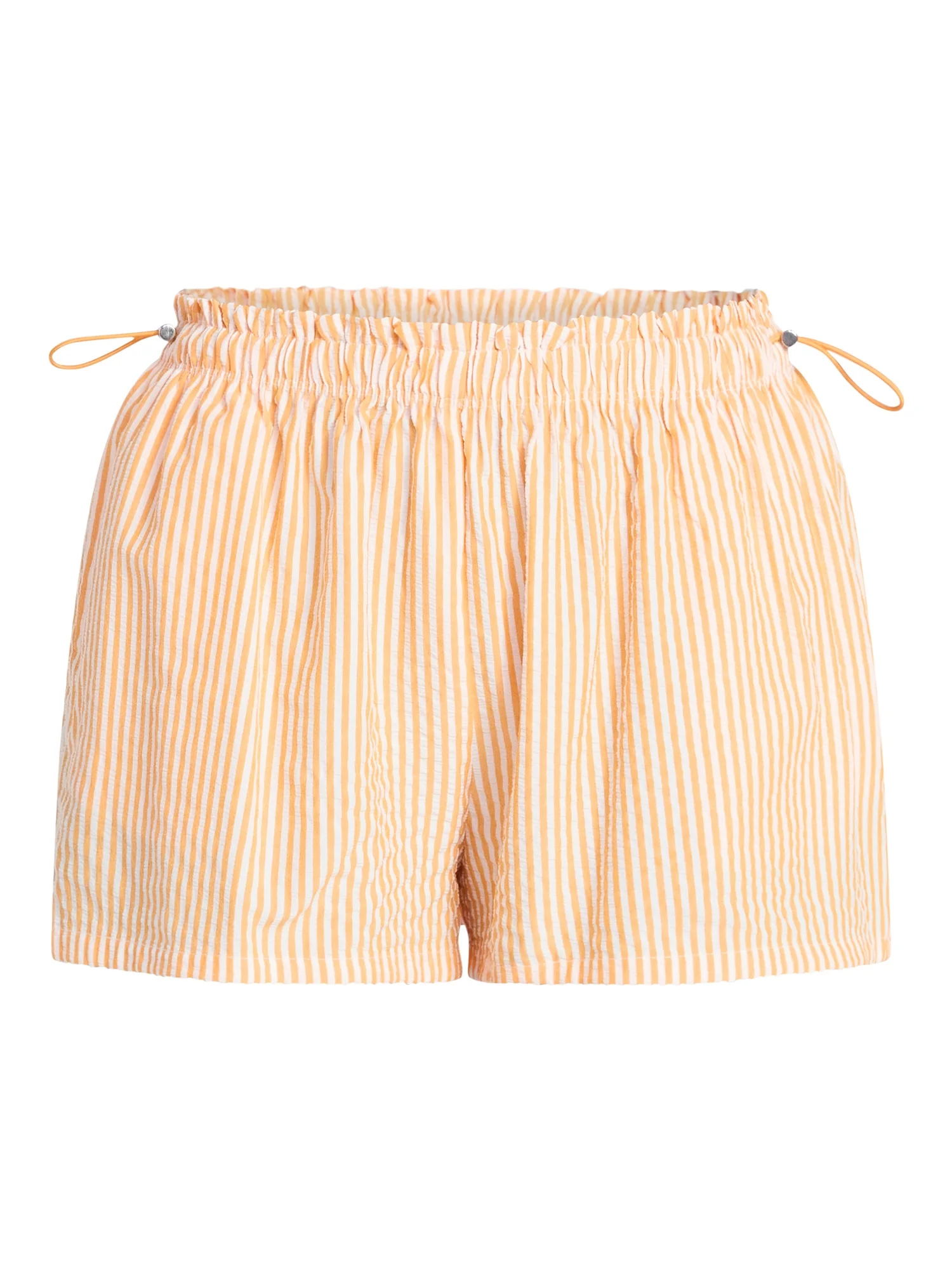 Women's Striped Seersucker Bungee Shorts, 2